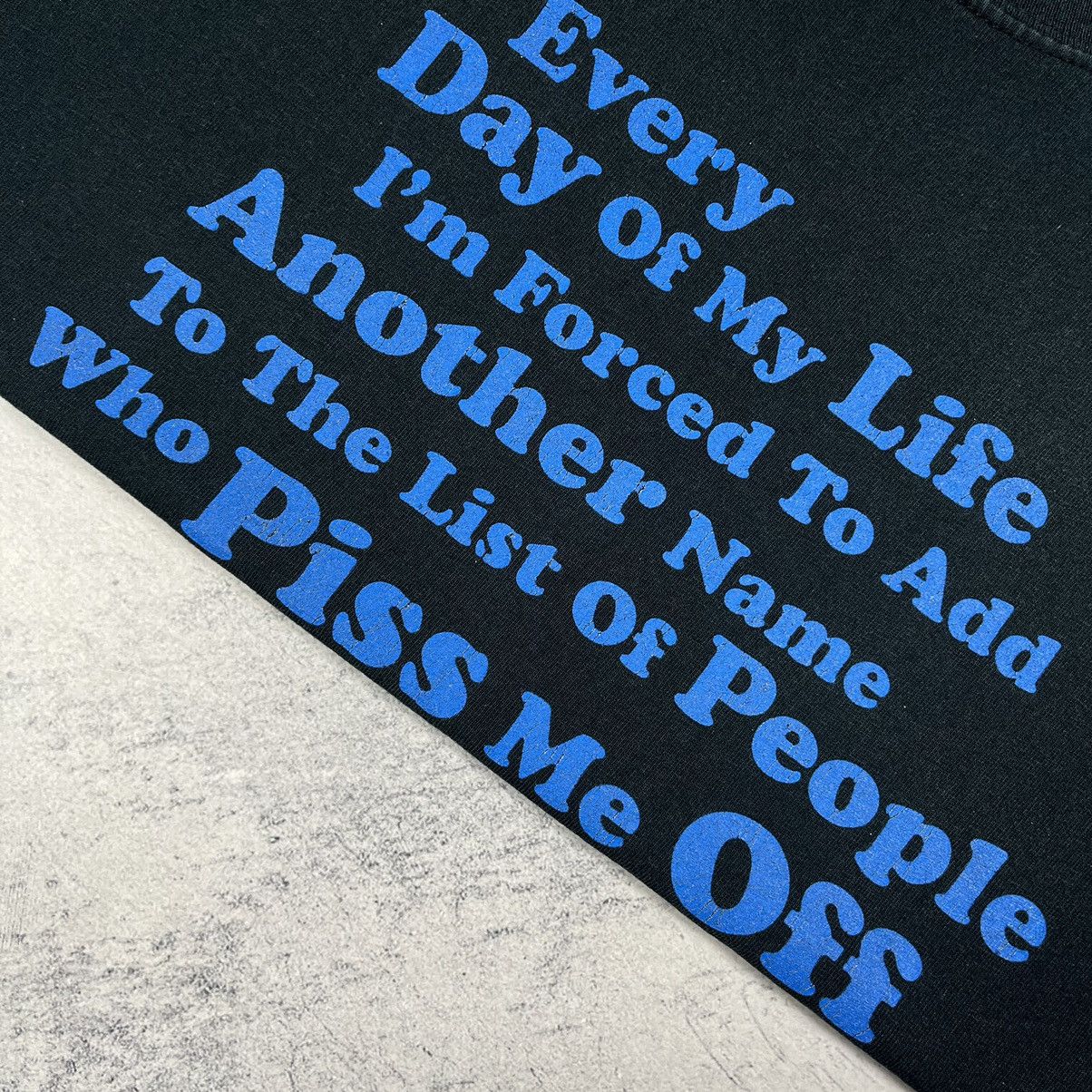 Cartoon Network Vintage Calvin and Hobbes “who piss me off” T shirt 90’s Size US XL / EU 56 / 4 - 10 Thumbnail