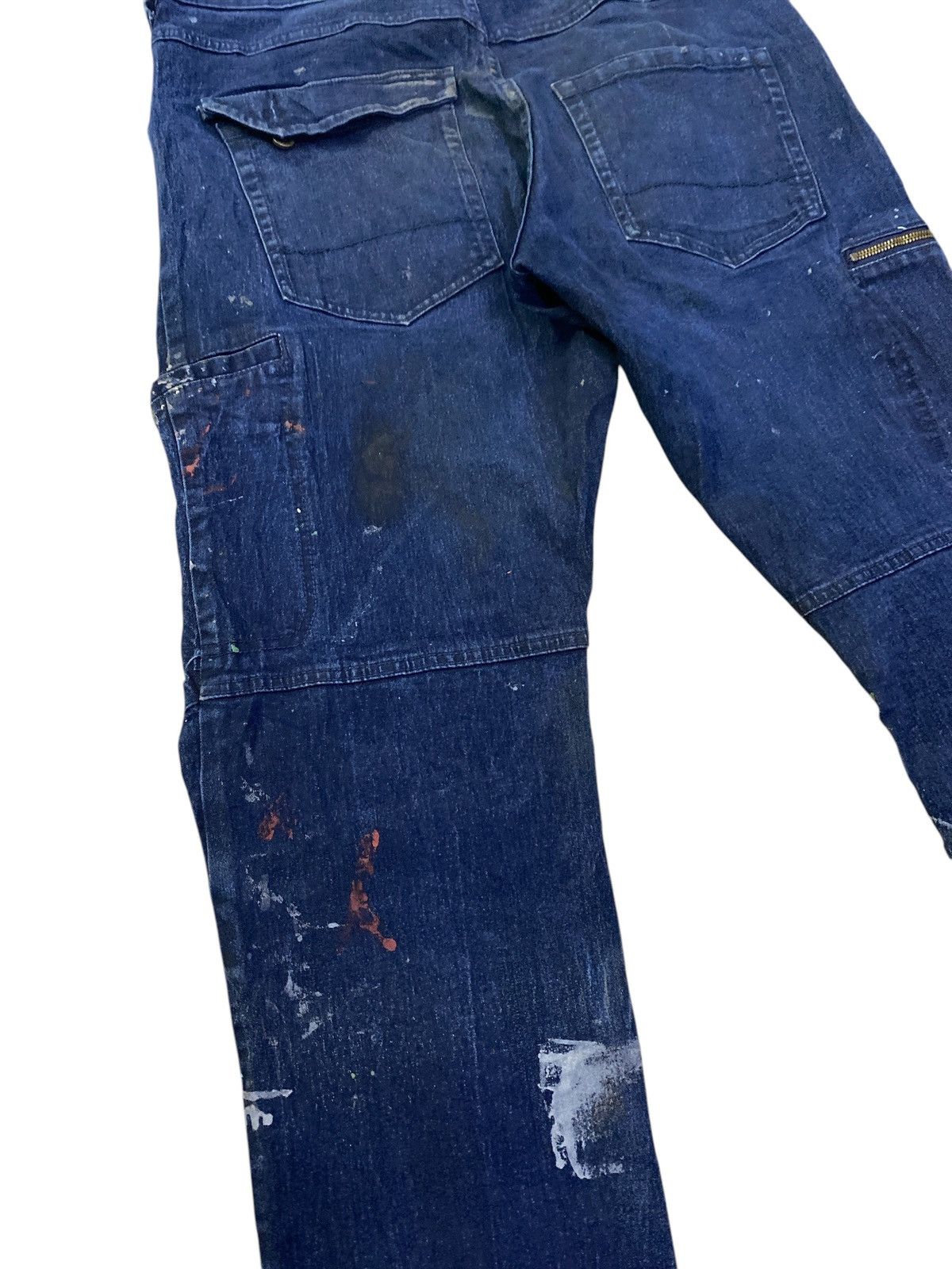 If Six Was Nine × Japanese Brand FieldCore Paint Splatter Cargo Jeans Size US 34 / EU 50 - 11 Thumbnail