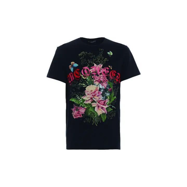 Alexander McQueen Skull and Rose T-Shirt 0079