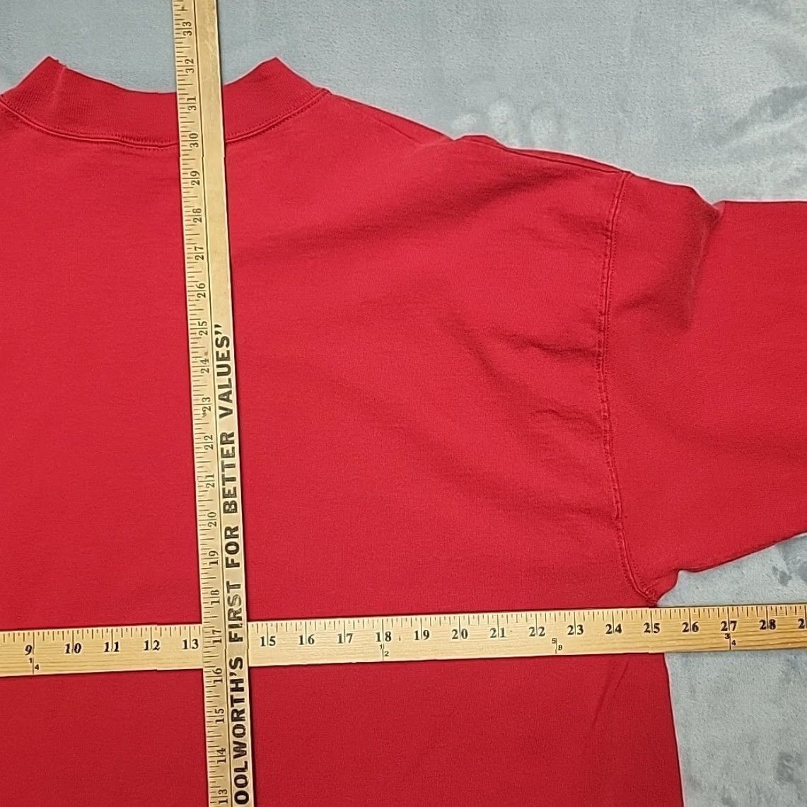 Vintage VINTAGE Santee Sweatshirt Mens 2XL Red Knit Pullover Mock Neck Long Sleeve Cotton Logo Embroidered USA VTG Size US XXL / EU 58 / 5 - 7 Thumbnail