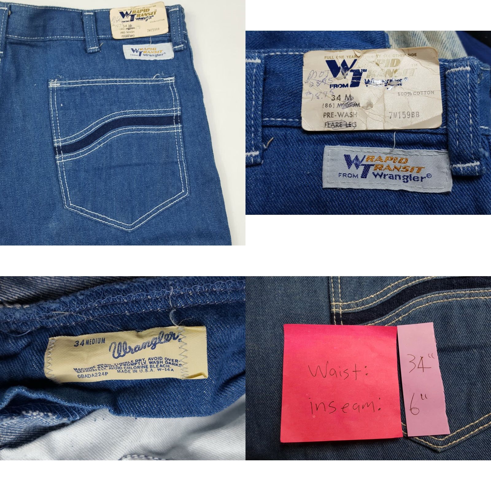 Wrangler VINTAGE Wrangler Cut Off Jeans Shorts Denim 34 Men Blue 80s Western Southwestern Cowboy Jean Shorts Wrangler Shirt Mens Jeans Shorts Size US 34 / EU 50 - 8 Thumbnail