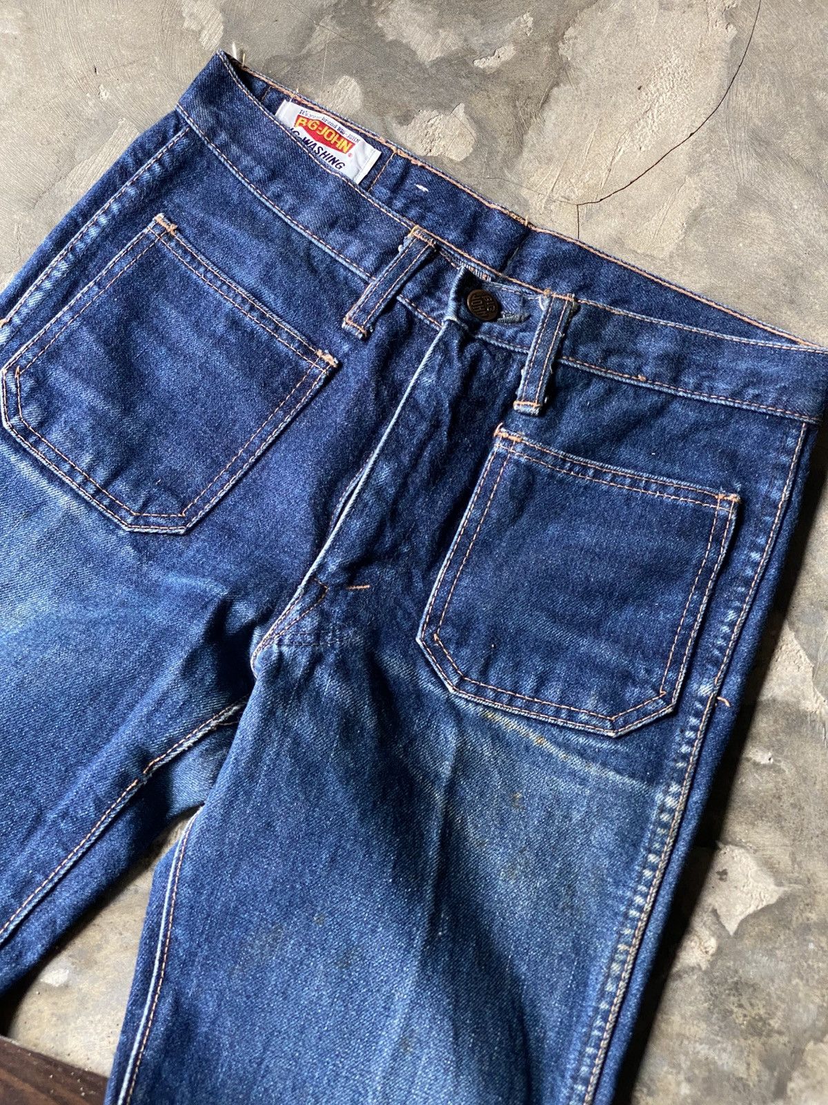 Big John BIGJHON SUPER FLARE BELL BOTTOM SCOVILL BUSHPANTS Size US 27 - 4 Thumbnail