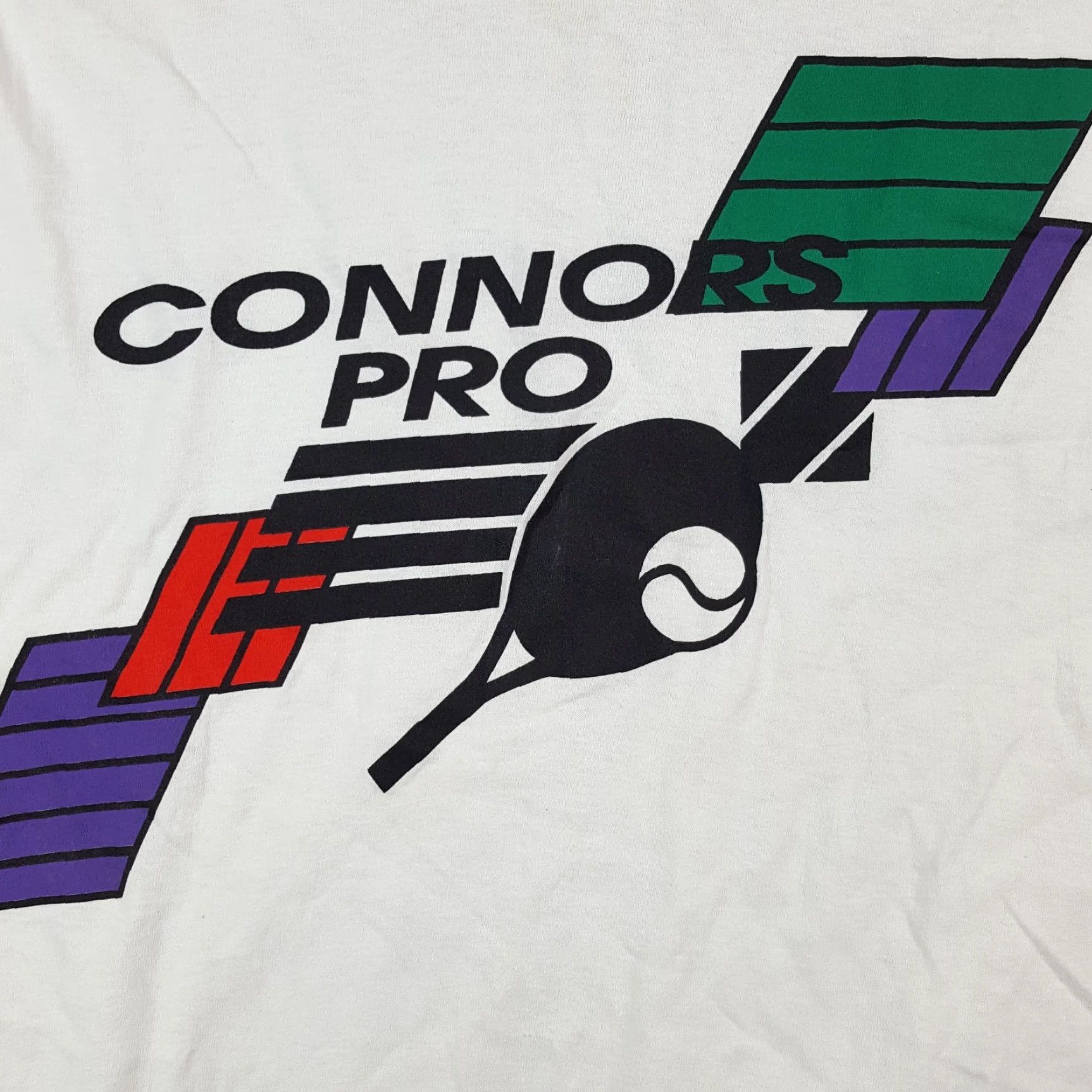 Vintage VINTAGE 90s Connors Pro Tennis T-Shirt Adult Small White Athletic Preppy Sports Mens Size US S / EU 44-46 / 1 - 3 Thumbnail