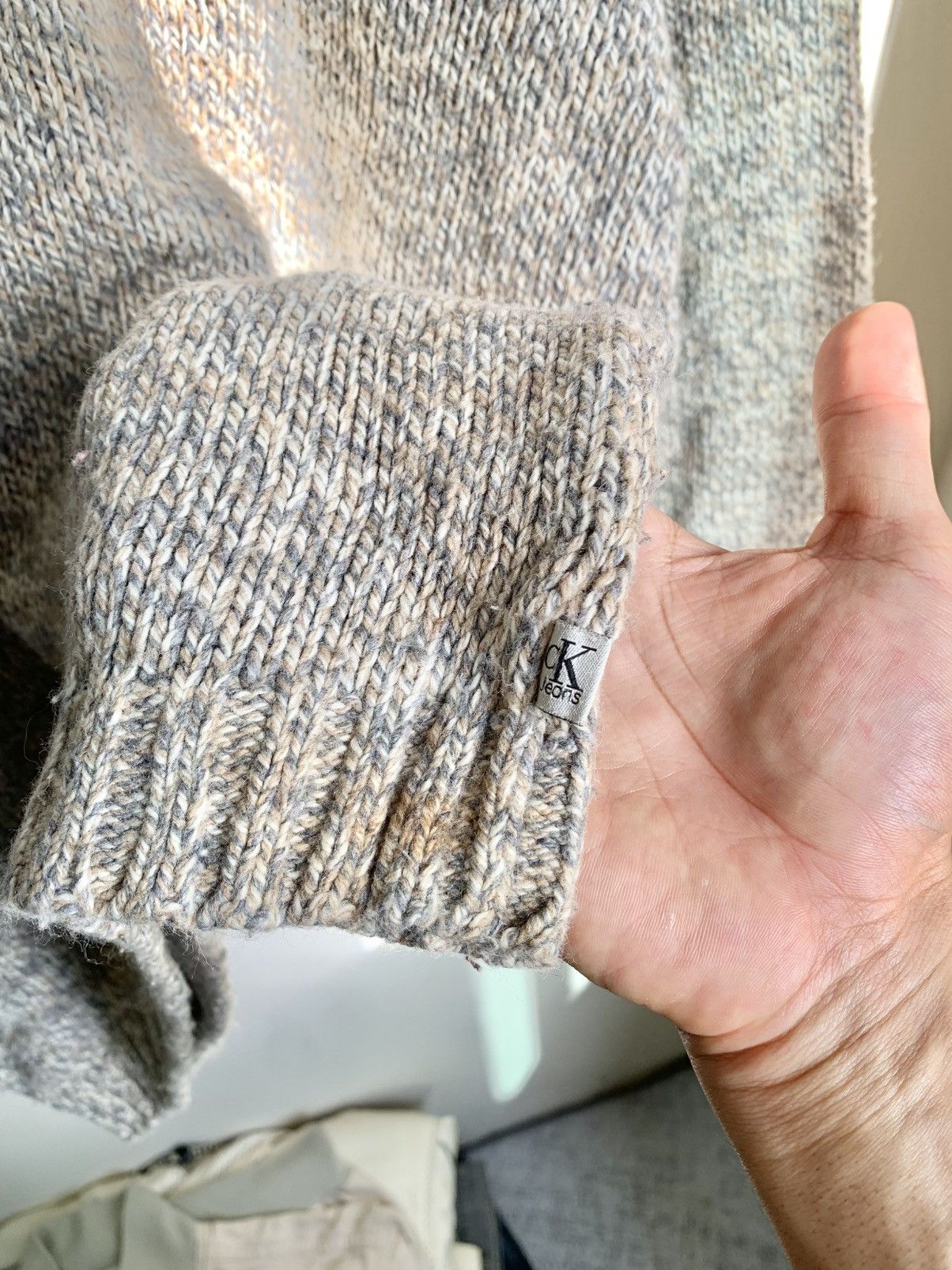 Calvin Klein × Vintage Vintage Calvin Klein Mens Knit Sweater Size US L / EU 52-54 / 3 - 9 Thumbnail