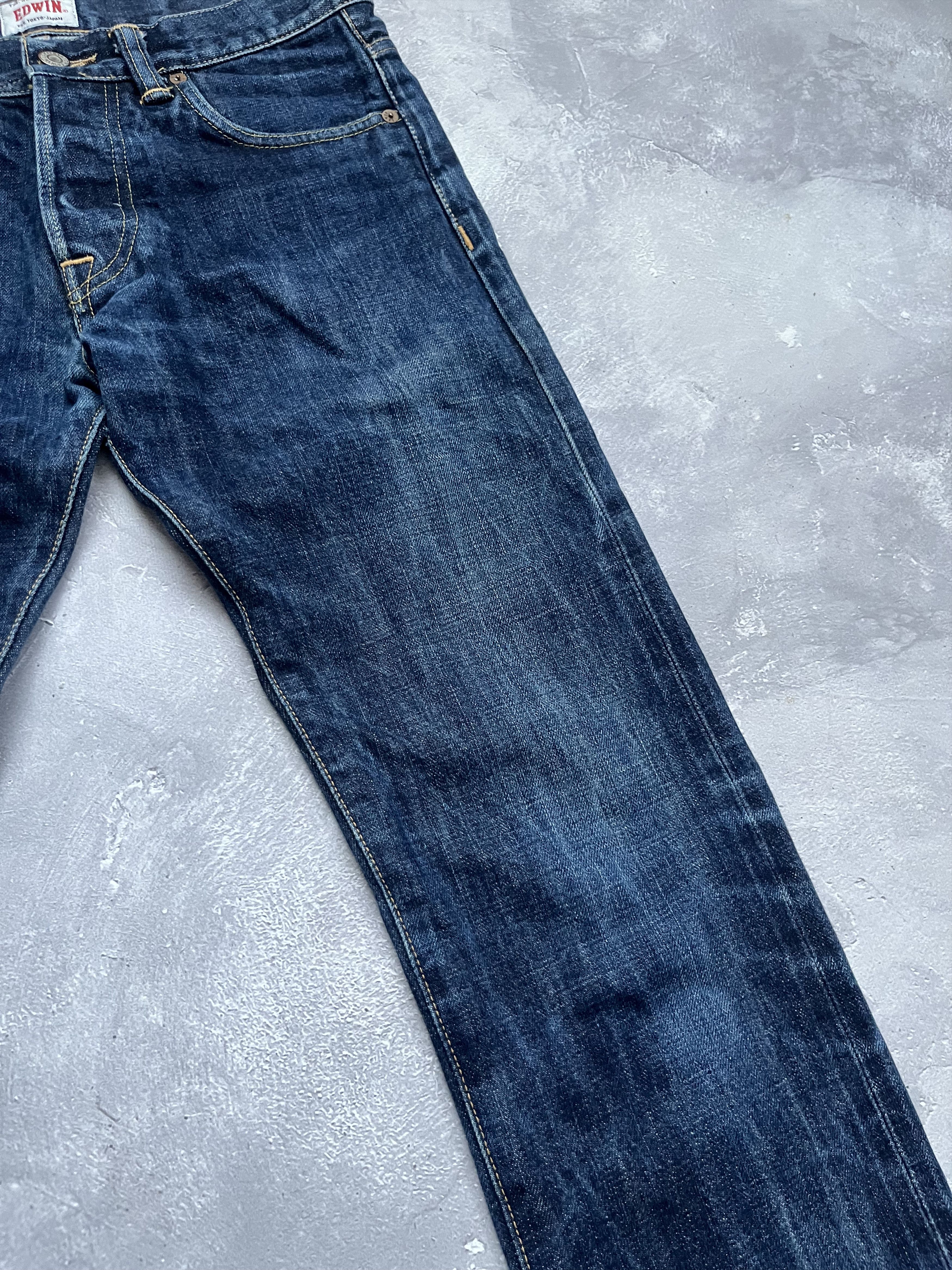 Edwin Vintage Edwin Selvedge Jeans Ed-71 Silm Fit Size 28x32 Blue Size US 28 / EU 44 - 6 Thumbnail