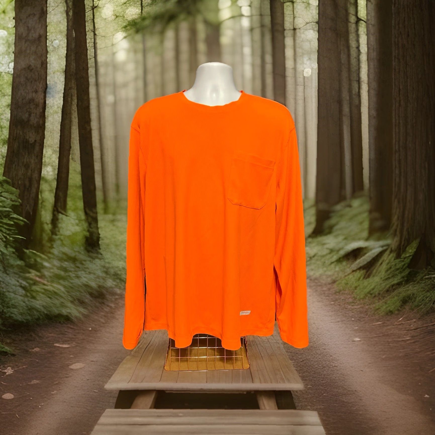 Wrangler VINTAGE Wrangler Long Sleeve Thermal Orange Hunting Safety Men XL Polyester Bright Crew Size US XL / EU 56 / 4 - 5 Thumbnail