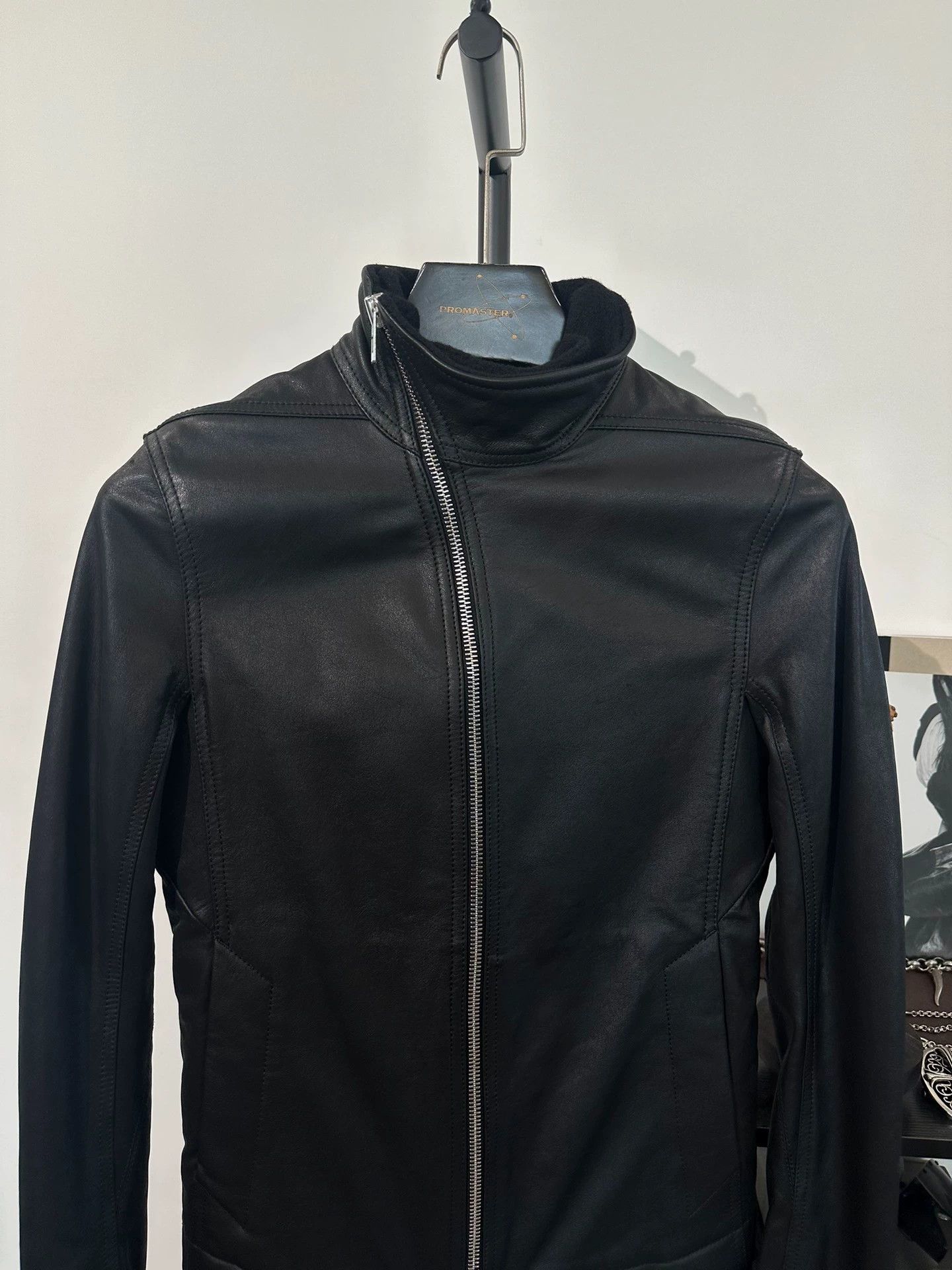 Rick Owens Rick Owens Cow Leather & Wool Mid-Length Coat 46 Size US S / EU 44-46 / 1 - 5 Thumbnail