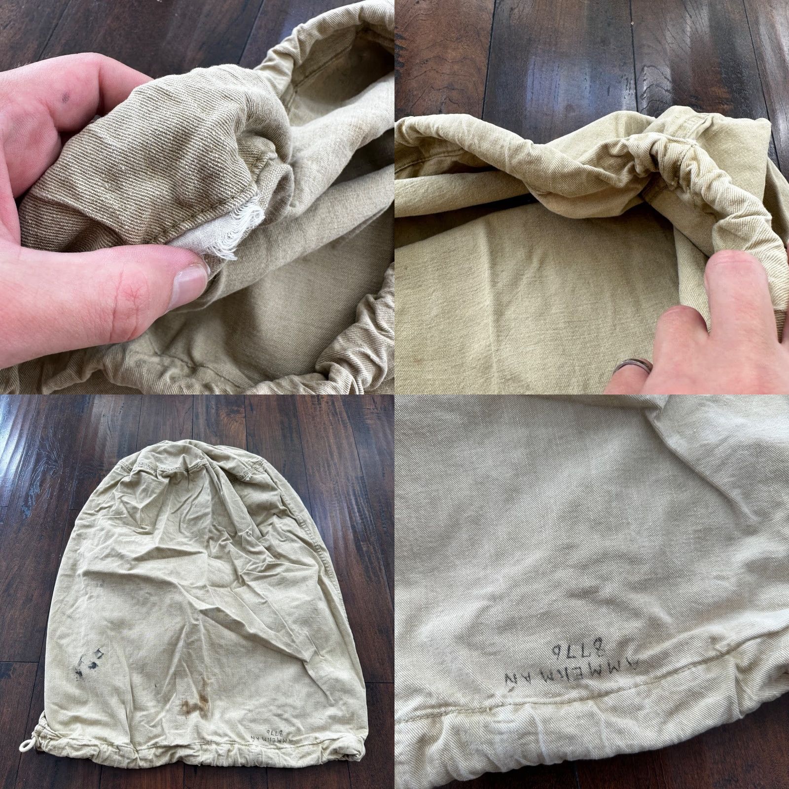 Vintage VINTAGE WWII Military Canvas Garment Laundry Bag 1940s Tan Rare Military Collectible Size ONE SIZE - 8 Thumbnail