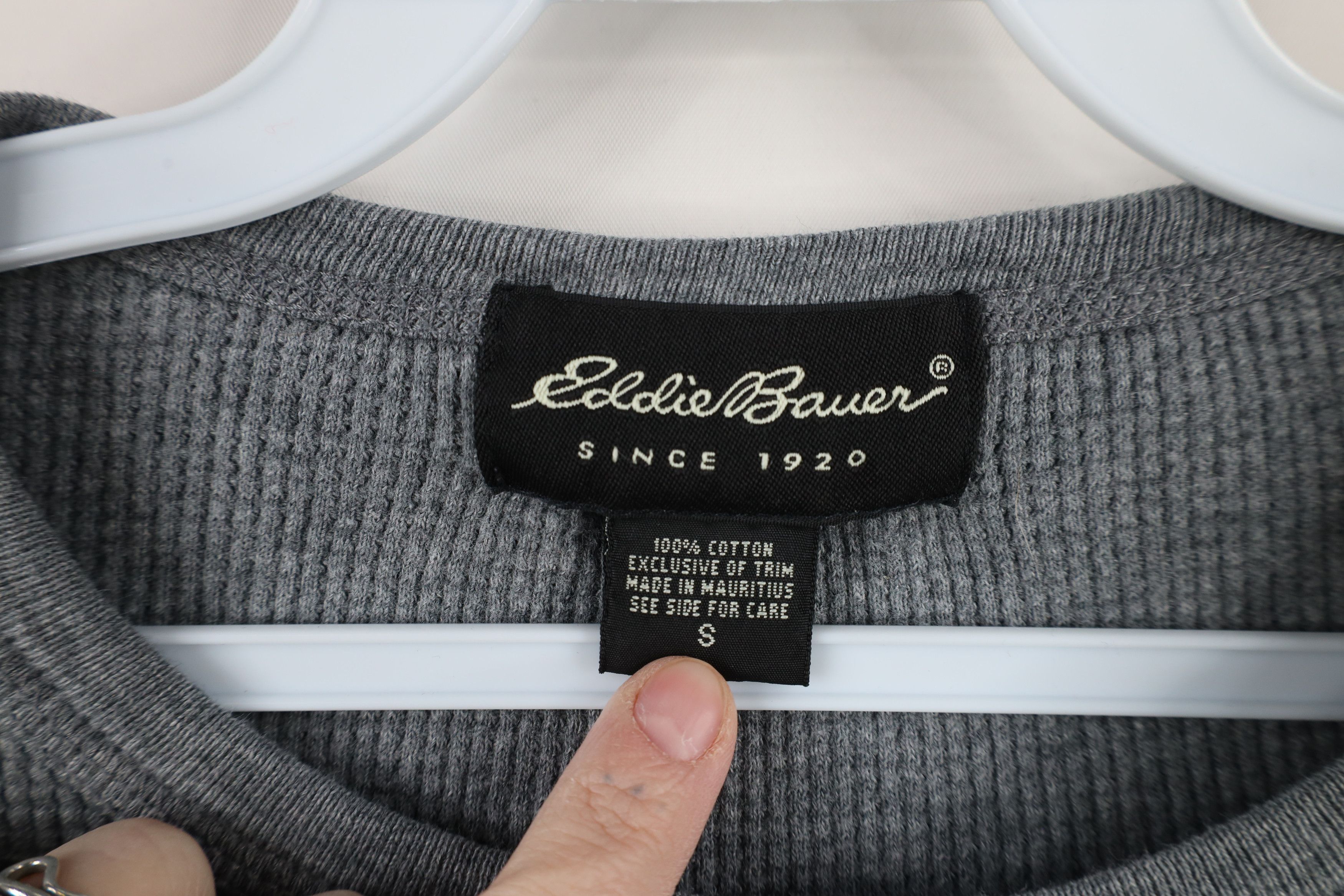 Eddie Bauer × Vintage Vintage 90s Eddie Bauer Waffle Knit Long Sleeve T-Shirt Size US S / EU 44-46 / 1 - 4 Thumbnail