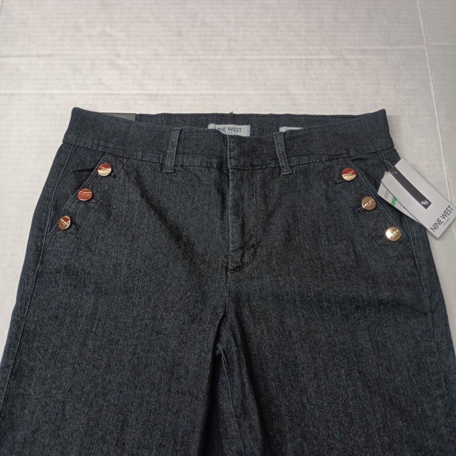 Nine West Nine West Jeans Women's 8 Black Trouser Sailor Nautical Corp Size 30" / US 8 / IT 44 - 3 Thumbnail
