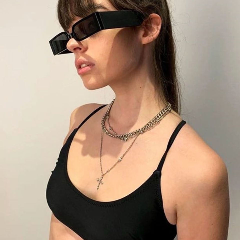 VIBE Future Street ins style custom avant-garde sunglasses Size ONE SIZE - 2 Thumbnail