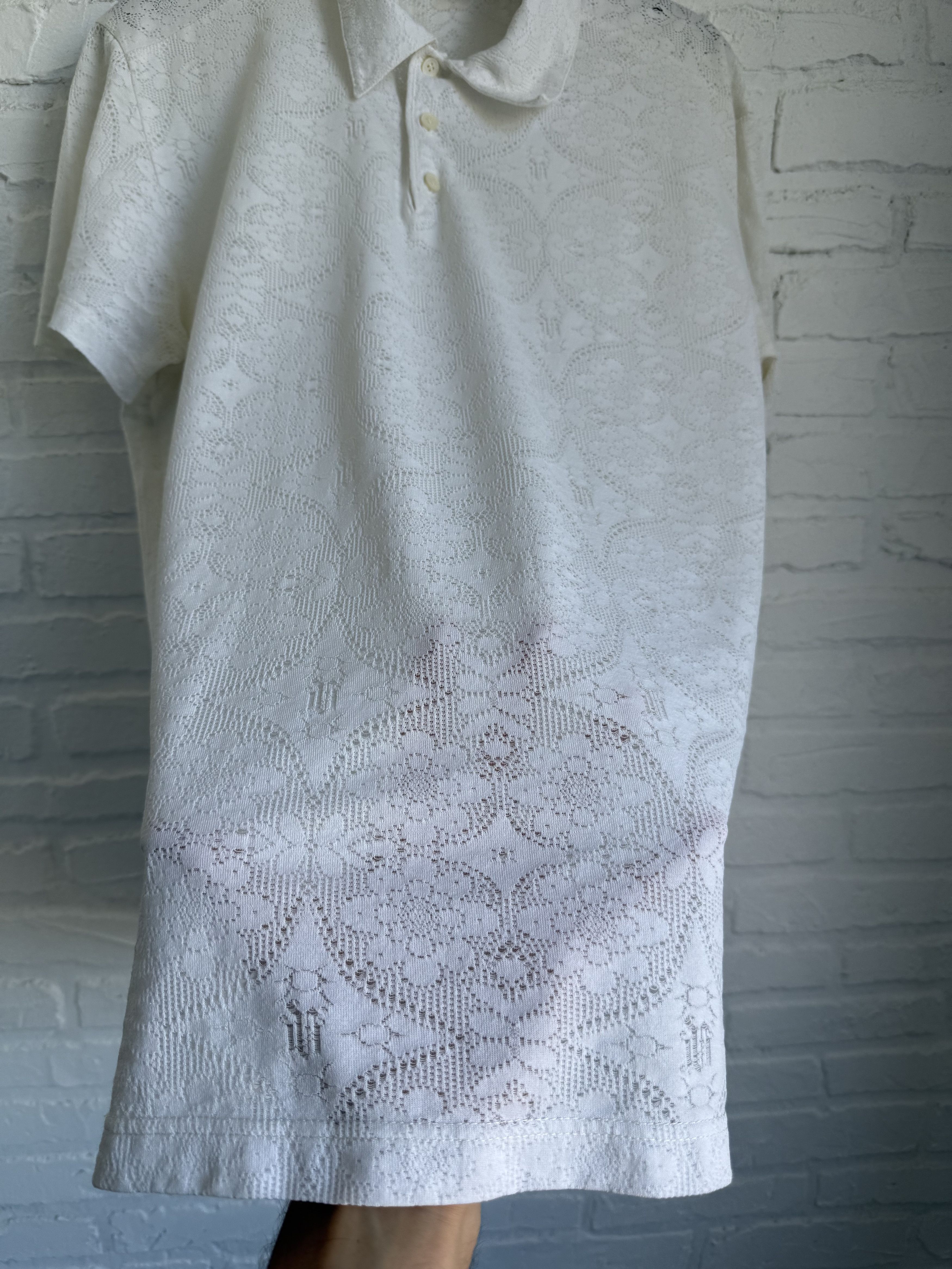 Versace Vintage Gianni Versace Couture tonal frolar baroque polo Size US L / EU 52-54 / 3 - 9 Thumbnail
