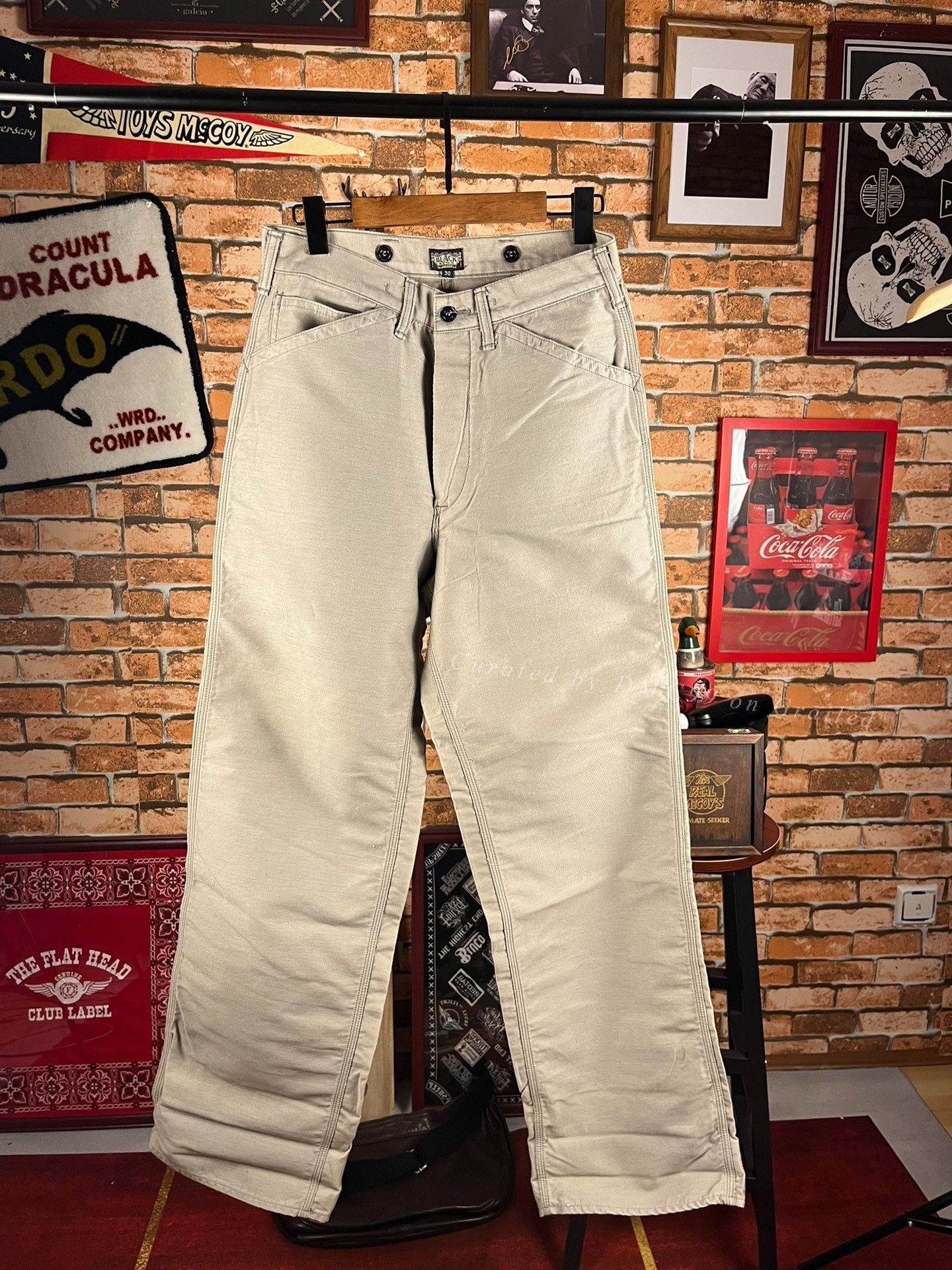 BLACK SIGN Blacksign Khaki Cargo Wide Straight Pants Size US 30 / EU 46 - 1 Thumbnail