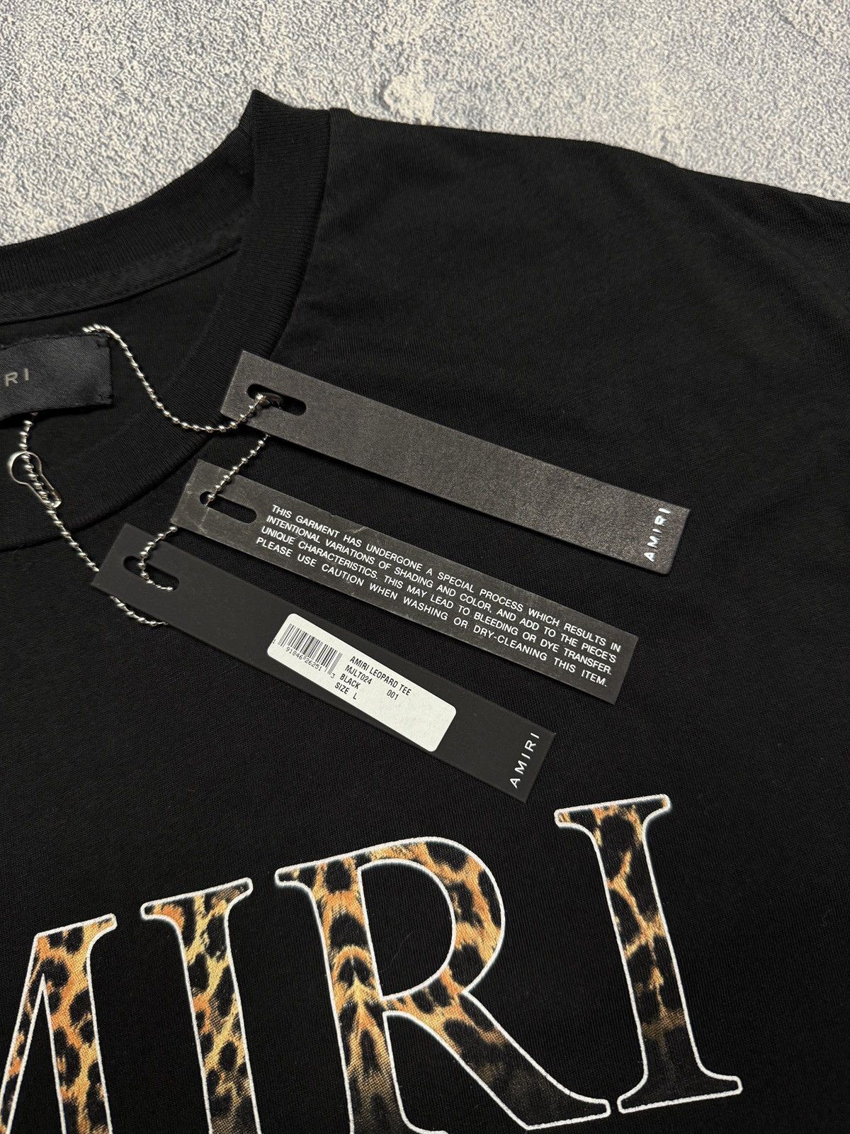 Amiri Amiri Leopard Logo Tee Size US L / EU 52-54 / 3 - 6 Thumbnail