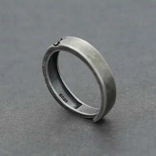 Vintage Vintage Adjustable Retro S925 Male Index Finger Ring Size ONE SIZE - 2 Thumbnail