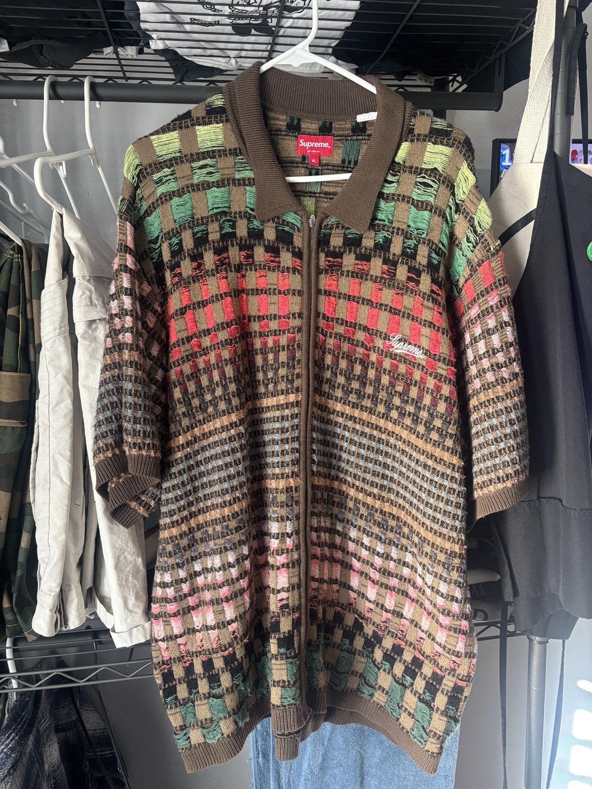 Supreme Supreme Knit Zip Up Shirt Size US XL / EU 56 / 4 - 1 Thumbnail