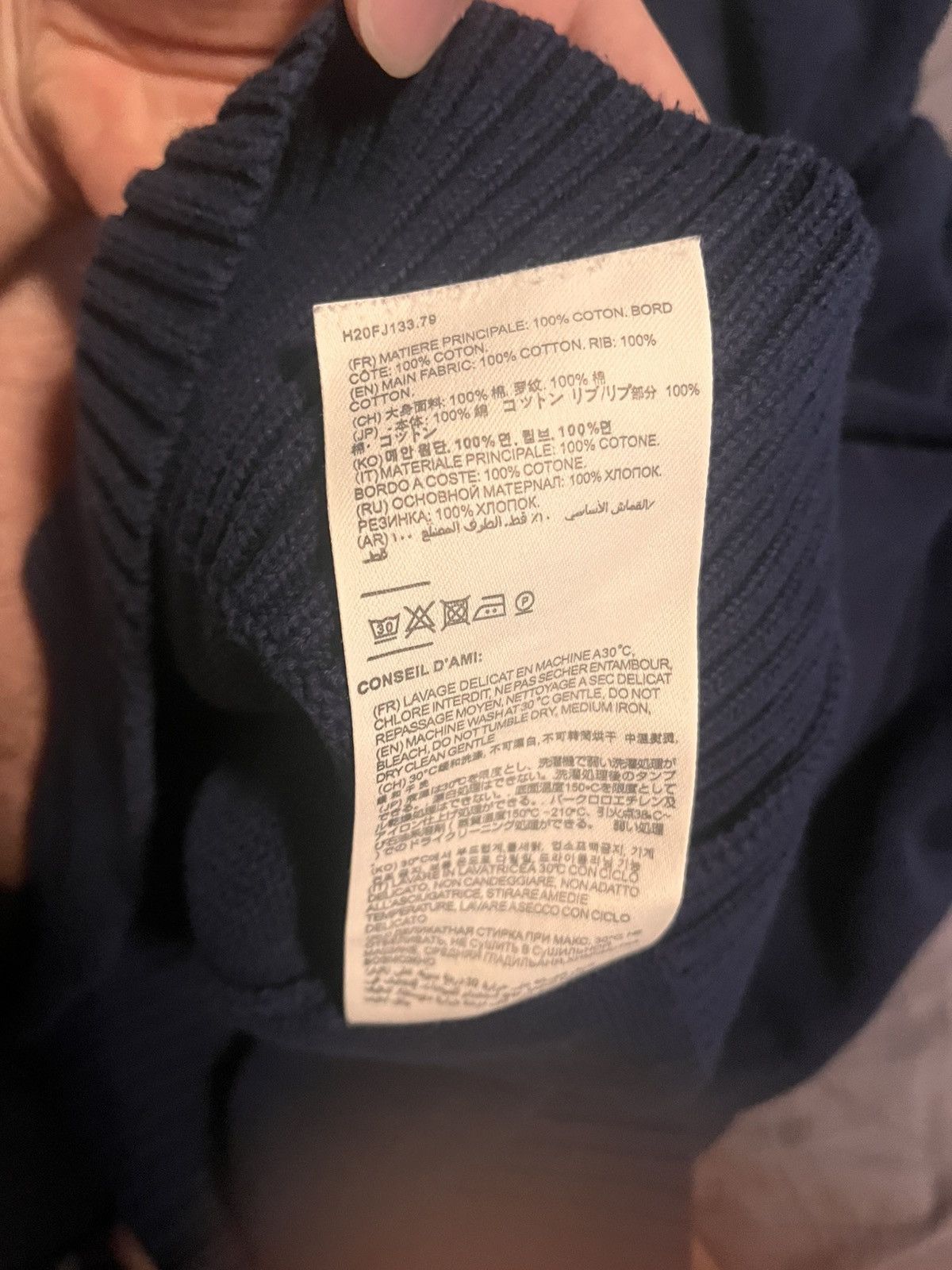 Other ami alexandre mattiussi Navy Crew Neck Knit Sweater Size US XL / EU 56 / 4 - 3 Thumbnail