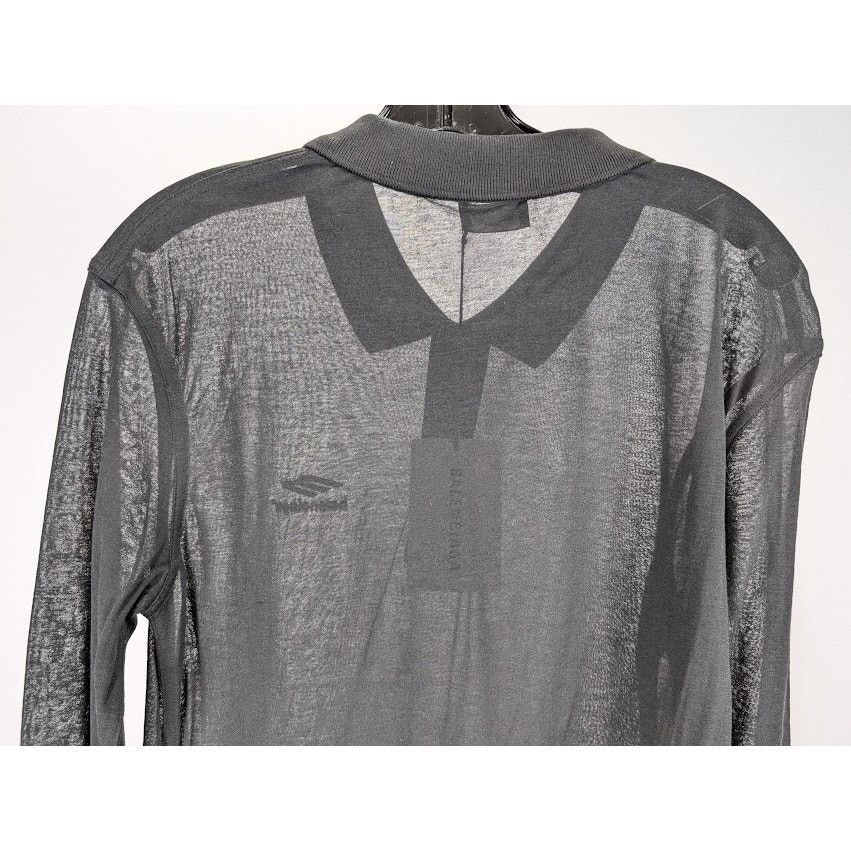 Balenciaga o1rshd1 3b Sport Embro Transp Polo Shirt in Black Size US XL / EU 56 / 4 - 12 Thumbnail