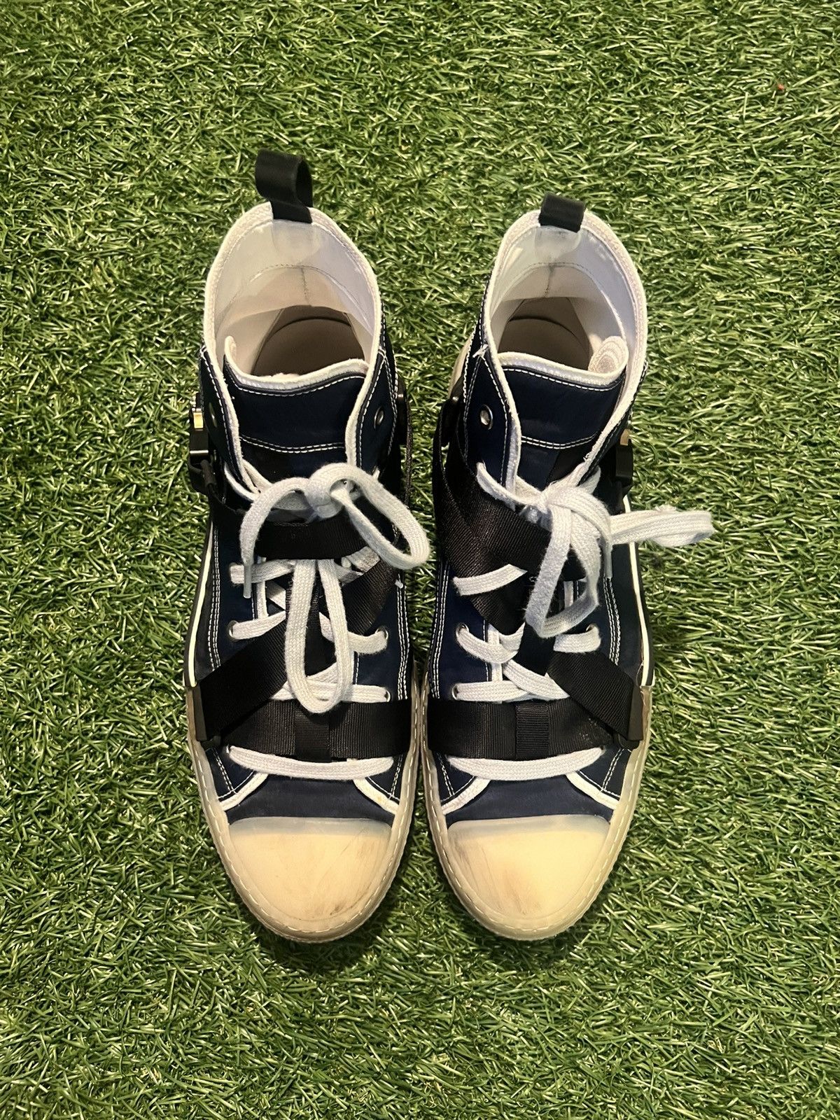Alyx × Dior Dior B23 Alyx Sneakers High Top Blue Converse Shoes Size US 12 / EU 45 - 4 Thumbnail