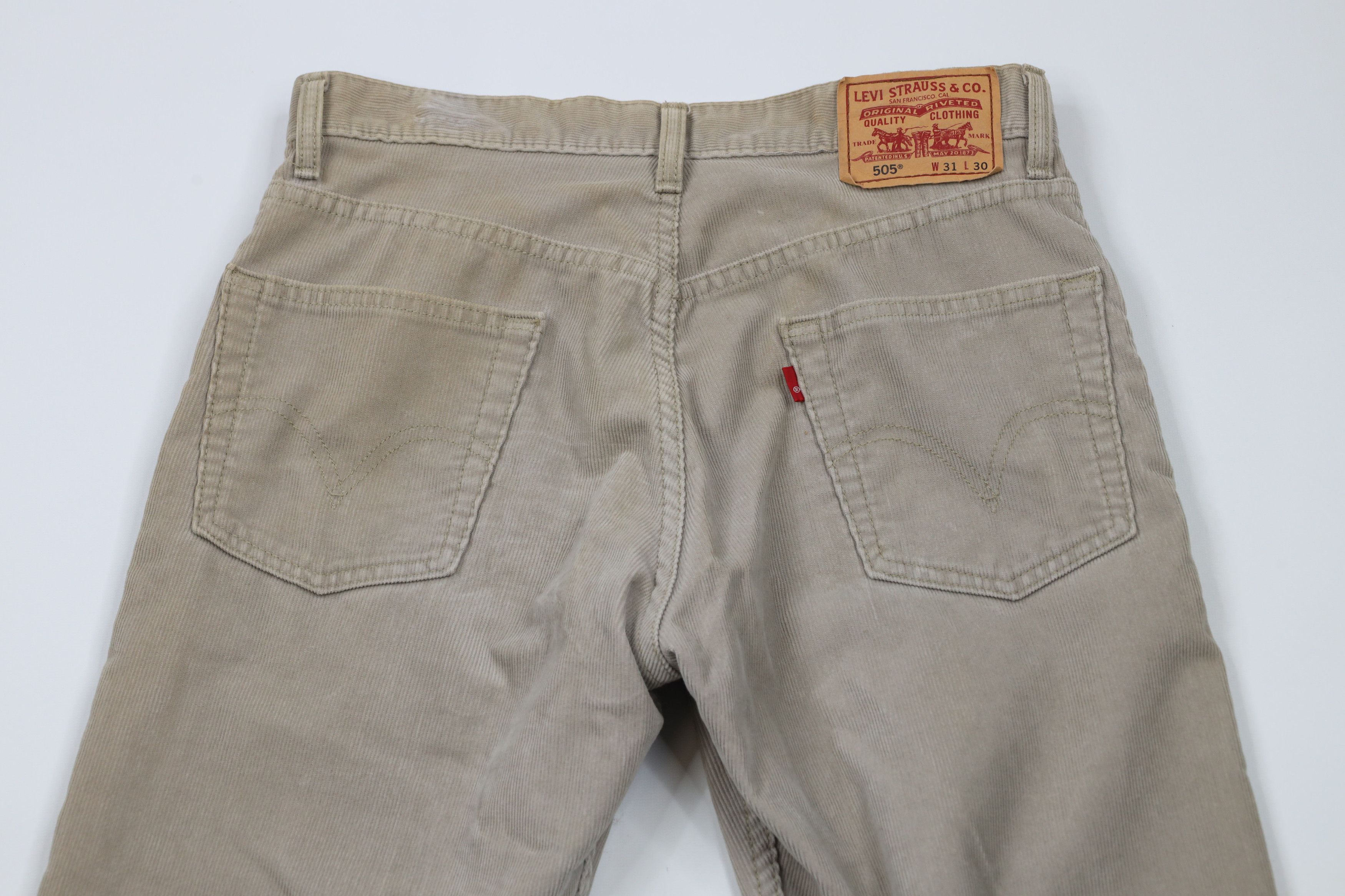 Levi's × Vintage Vintage Y2K Levis 505 Regular Fit Corduroy Chino Pants Gray Size US 31 - 13 Thumbnail