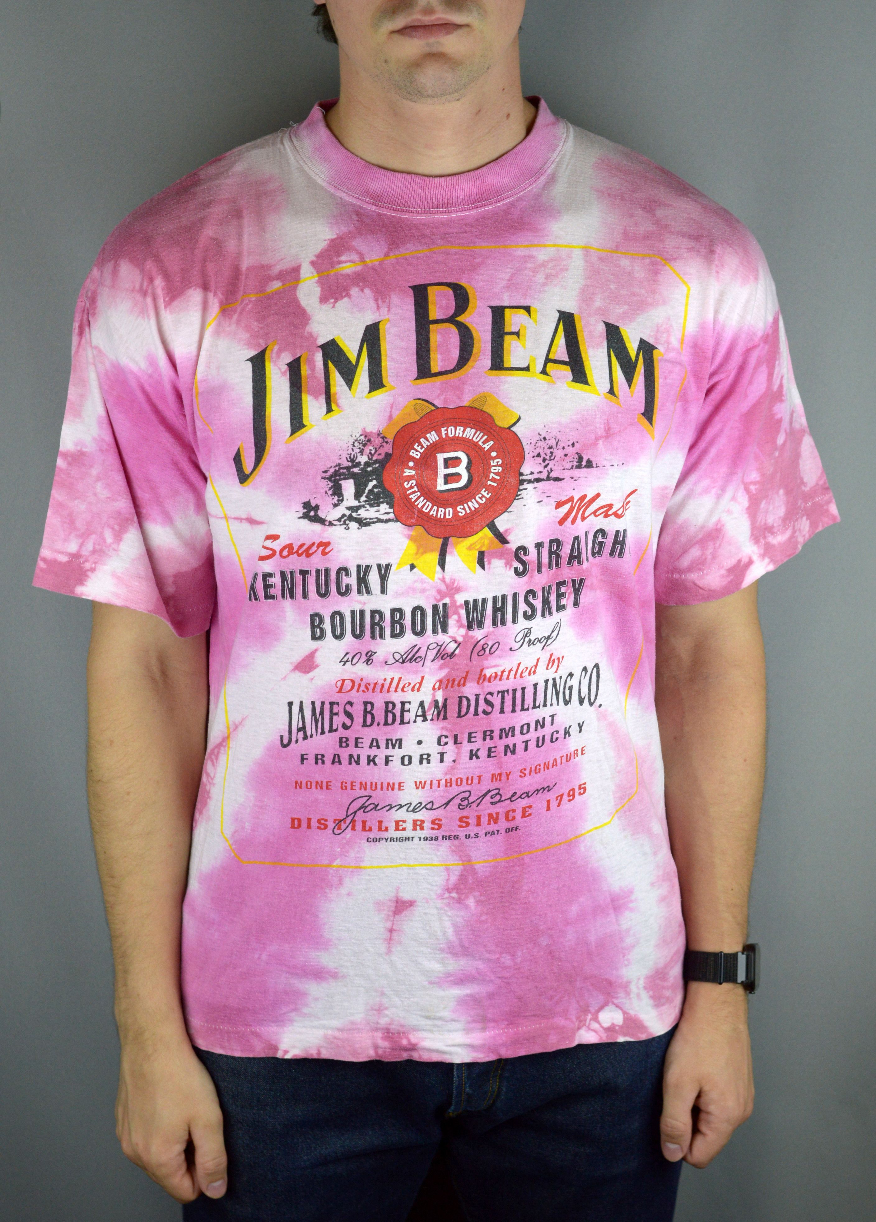 Vintage Vintage Jim Bean Tie Dye 90s t shirt Size US L / EU 52-54 / 3 - 1 Thumbnail