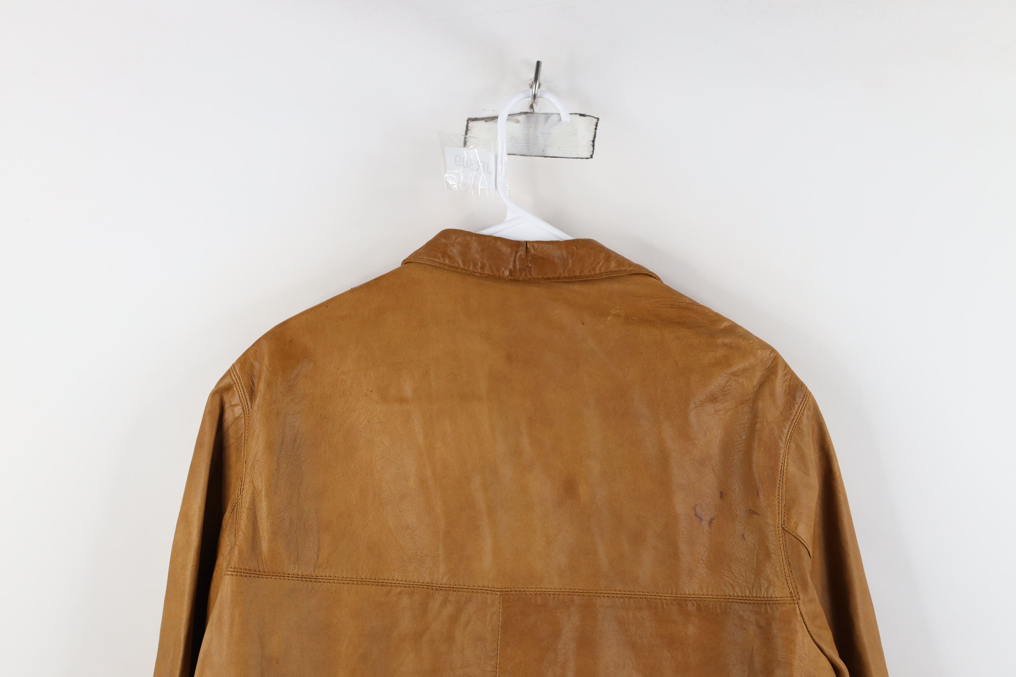 Vintage Vintage 60s 70s Streetwear Soft Leather Camp Collar Jacket Size US XXL / EU 58 / 5 - 15 Thumbnail