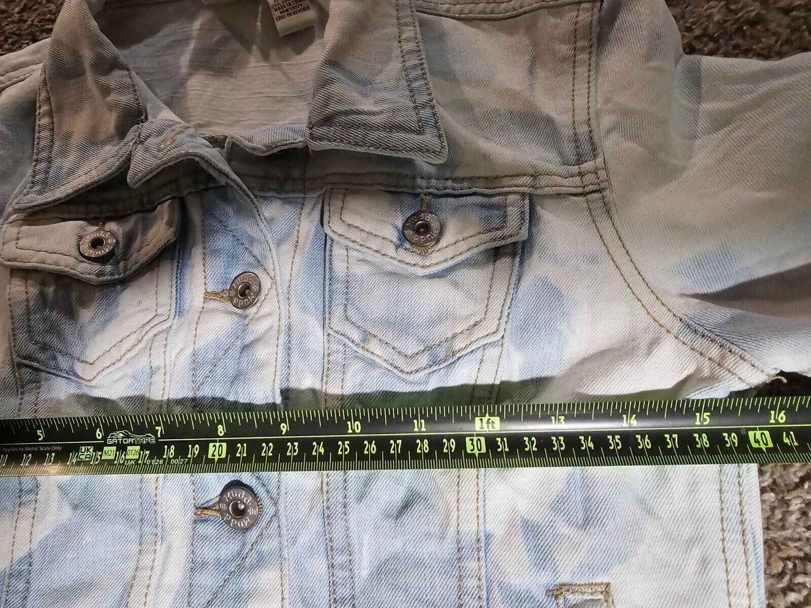 Steve Madden Mudd Womens Tie Dye Jean Jacket M Short Crop Size M / US 6-8 / IT 42-44 - 6 Thumbnail