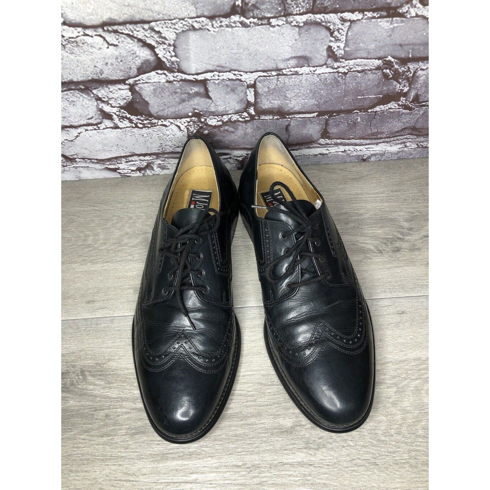 Other M. JOHN Classic Blue Leather Wingtip Oxford Lace Dress Shoes Size US 10 / EU 43 - 2 Thumbnail