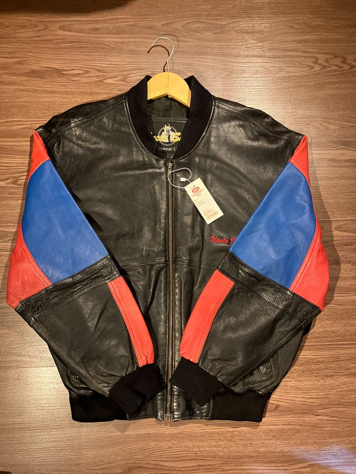 Vintage Uncle Sam Flight Leather Jacket Size US L / EU 52-54 / 3 - 1 Thumbnail