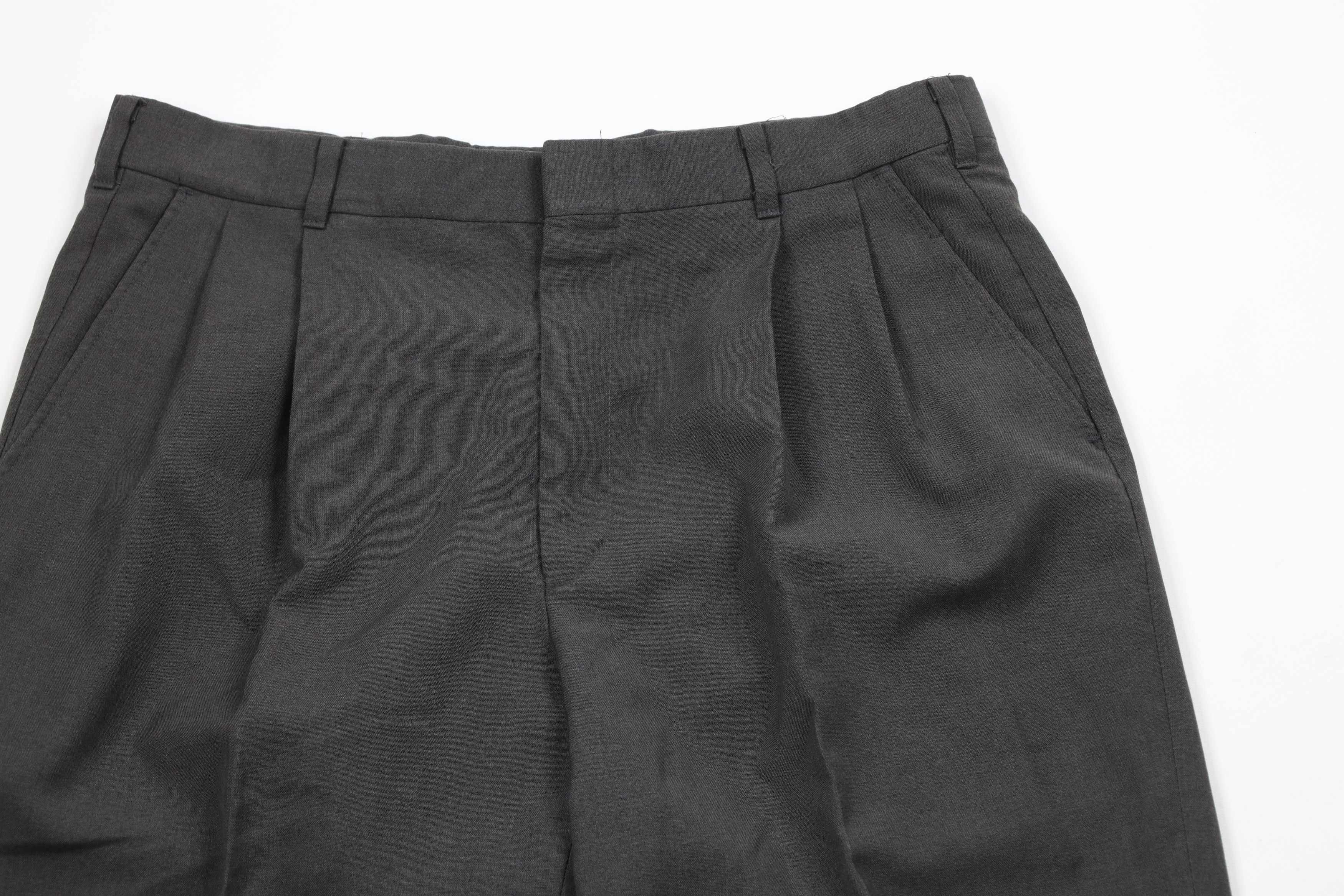 Vintage Vintage 70s Streetwear Wool Blend Wide Leg Pants Gray Size 34 - 2 Thumbnail