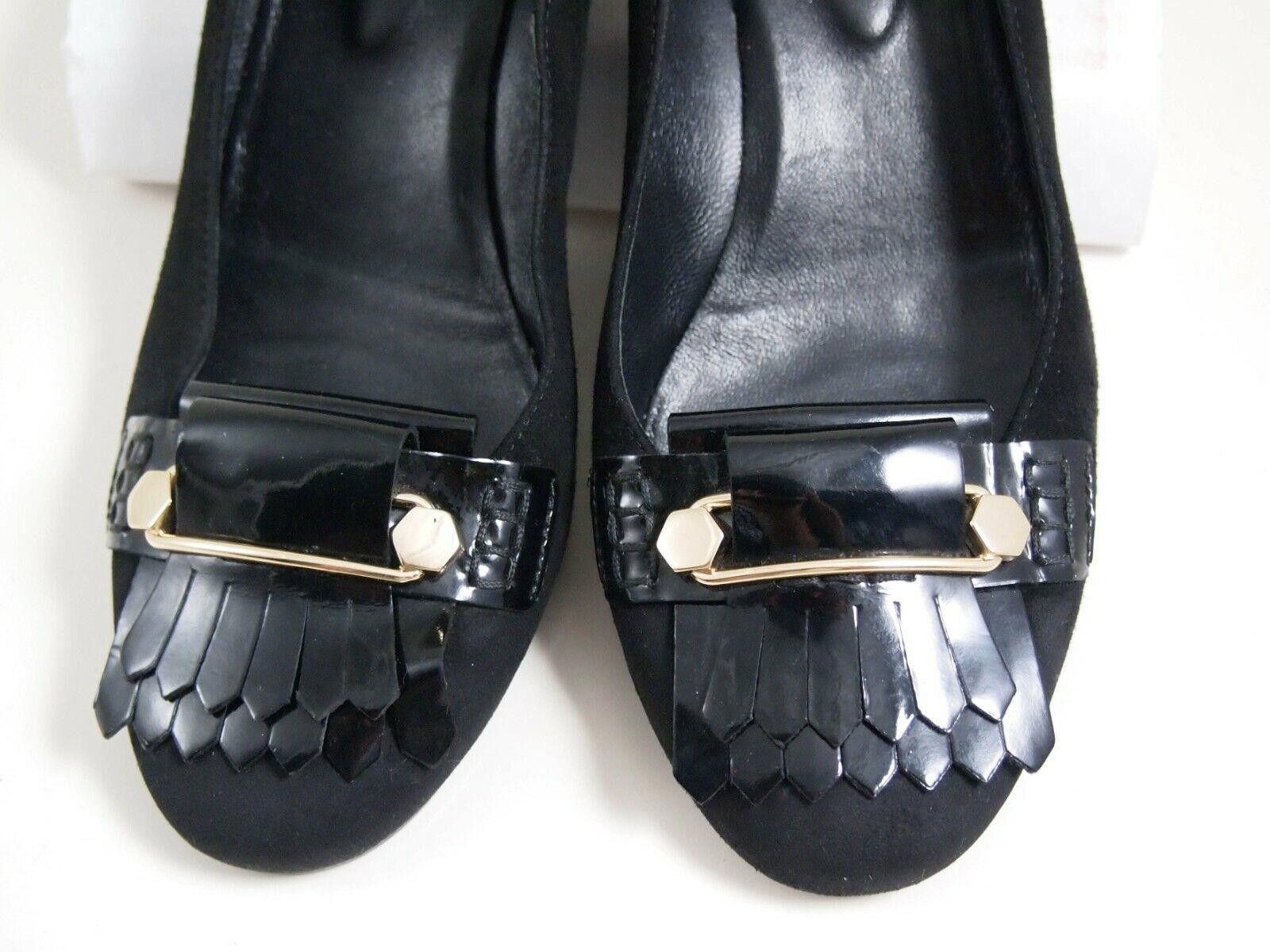 Tod's Tod's Fringe Pumps Black Suede Patent Leather US 6 EU 36 Size US 6 / IT 36 - 4 Thumbnail