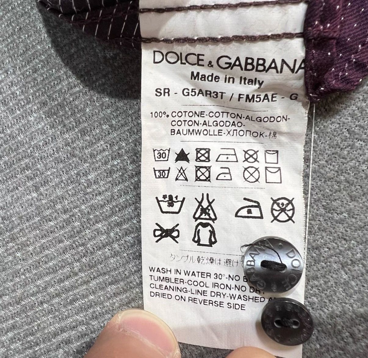 Dolce & Gabbana Dolce & Gabbana Purple GOLD Series Long Sleeve Shirt Size US XS / EU 42 / 0 - 5 Thumbnail