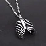 Japanese Brand Antique Skeleton Ribs Rib Cage Goth Necklace emo skull Size ONE SIZE - 4 Thumbnail