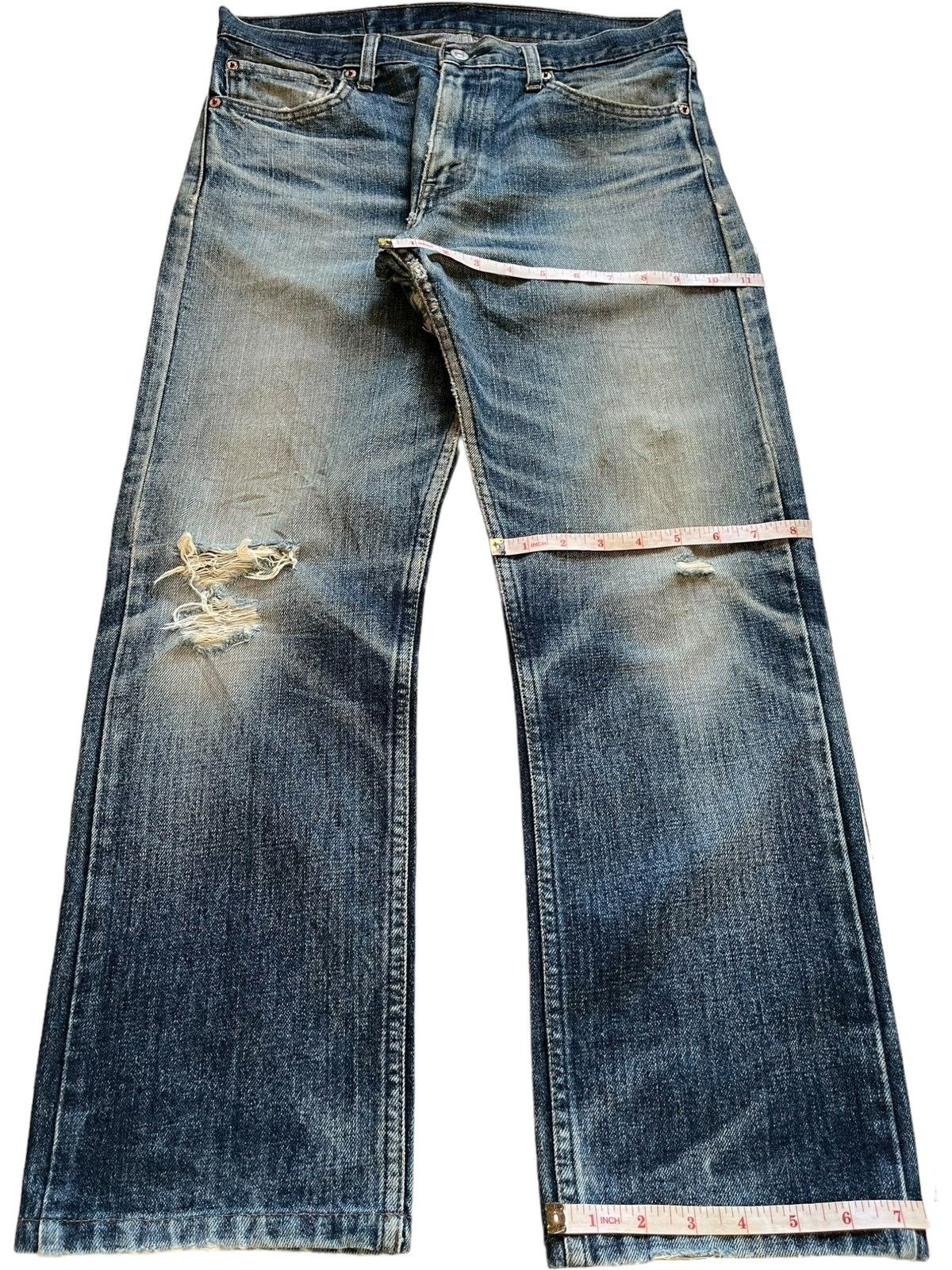 Levi's Vintage 90s Levis Mud Wash Distressed Loose Jeans Size US 32 / EU 48 - 13 Thumbnail