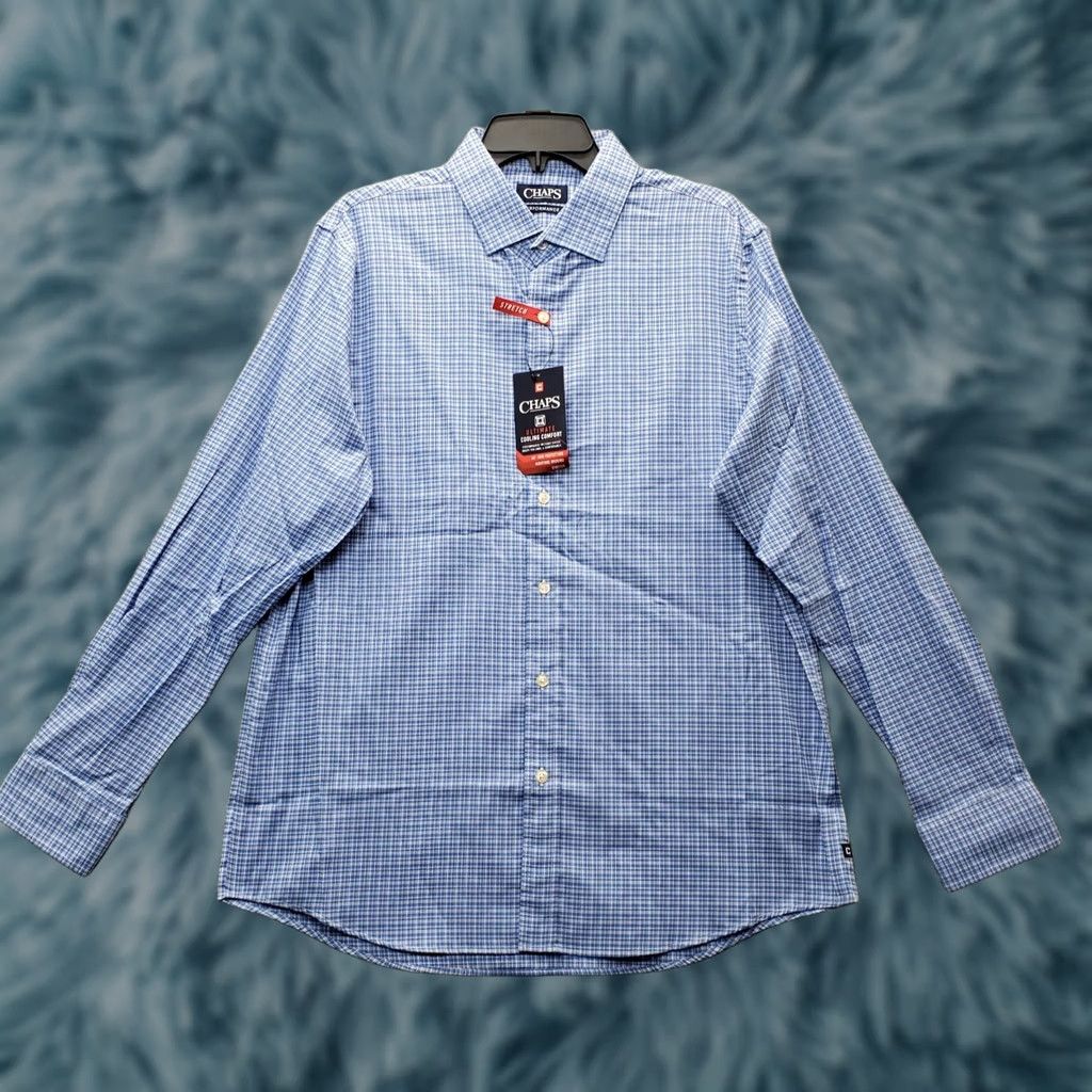 Chaps Chaps Shirt Mens L Multi Plaid Performance Stretch Ultimate Cooling Comfort Size US L / EU 52-54 / 3 - 1 Thumbnail
