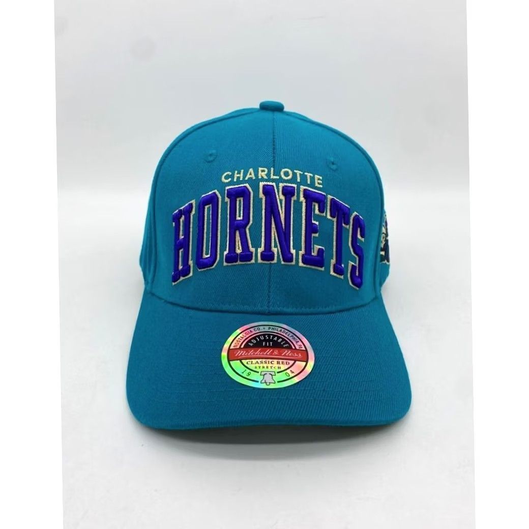 Mitchell & Ness Mitchell Ness Charlotte Hornets Teal Baseball Cap NBA Basketball Hat Unisex Adults Adjustable Twill Polyester Hat Cap Size ONE SIZE - 2 Thumbnail
