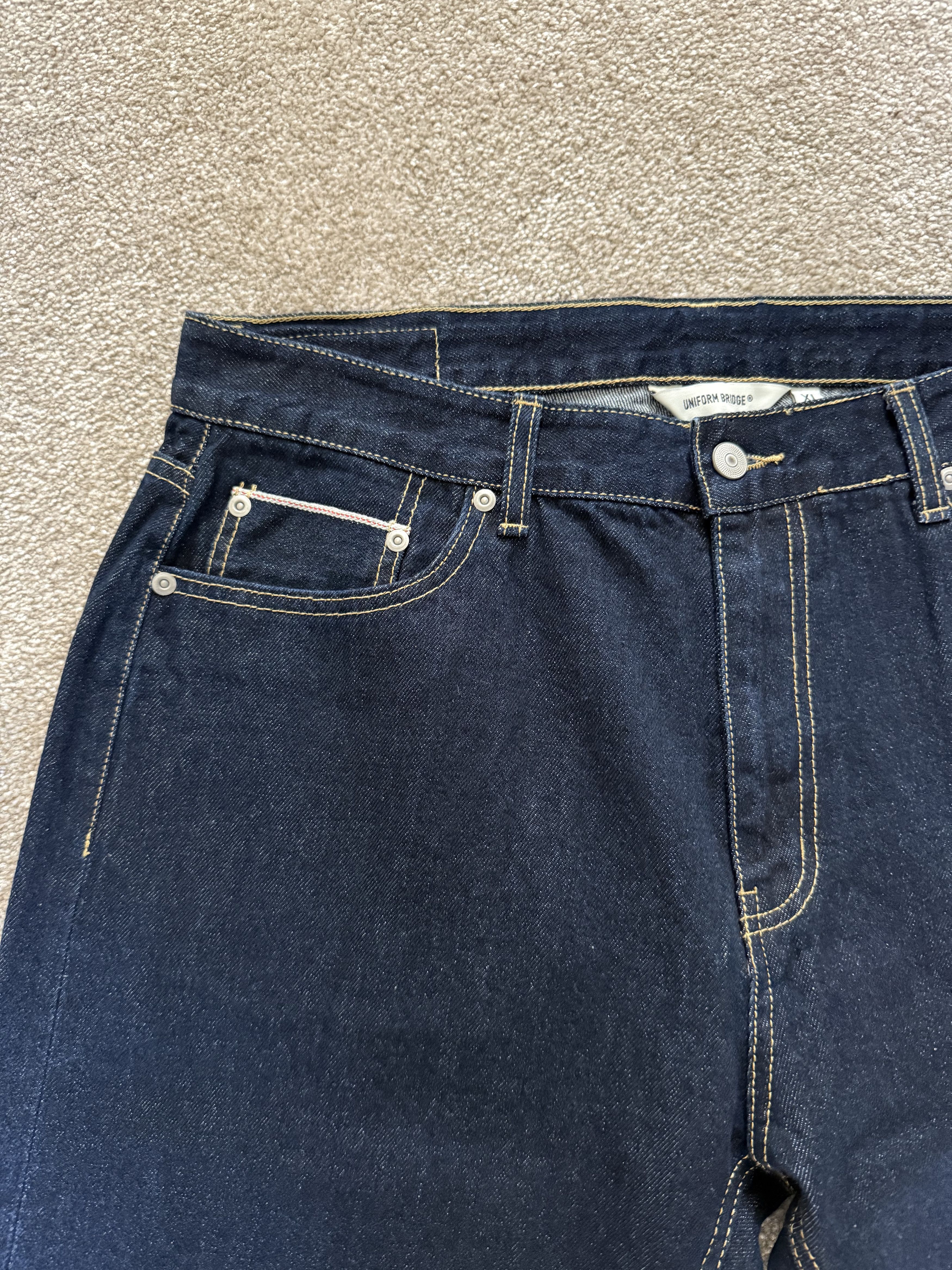 Uniform Bridge Uniform Bridge Jeans Japanese Selvedge Denim One Wash Indigo Size US 34 / EU 50 - 3 Thumbnail
