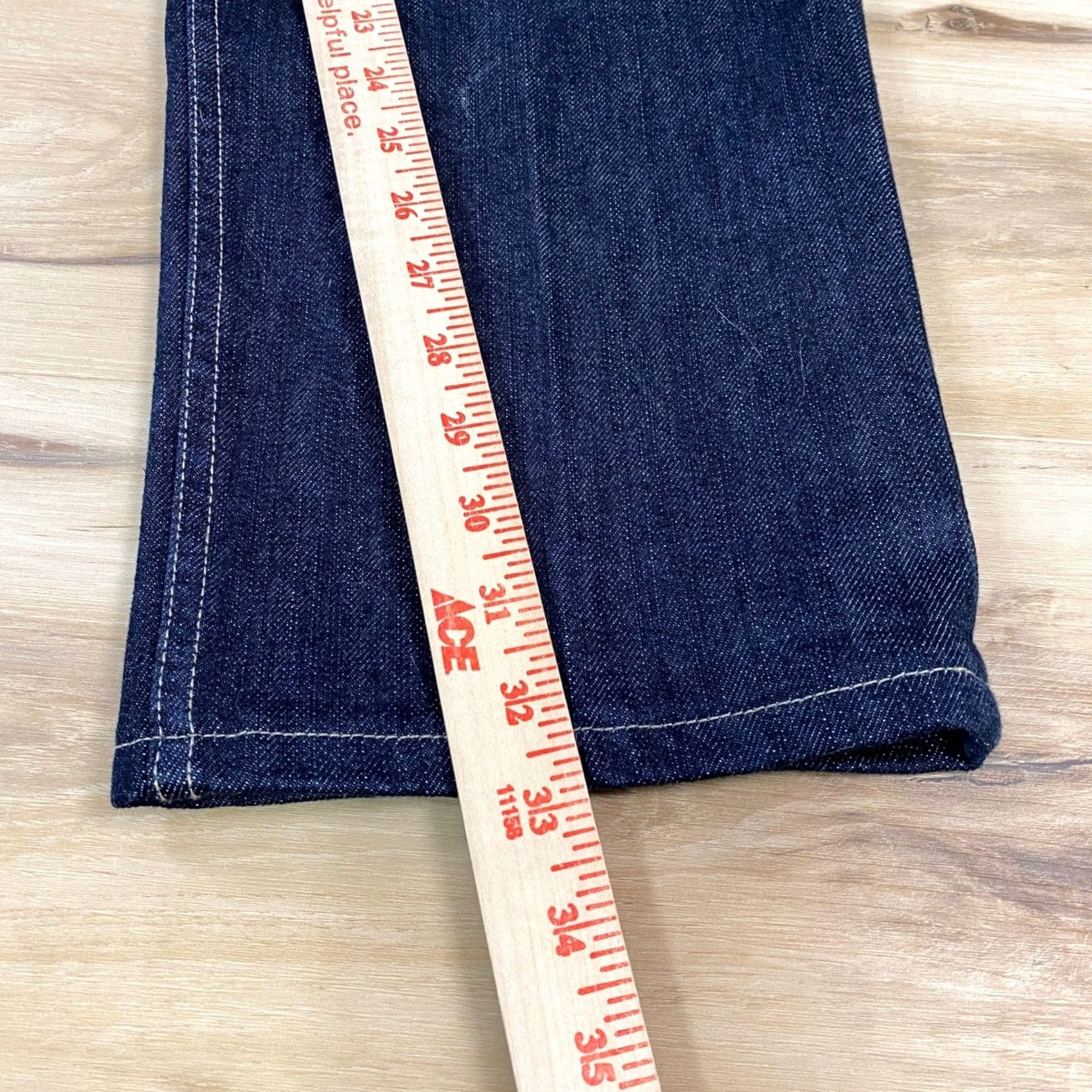 Lands' End Lands' End Jeans Men 37 Straight Black Dark Indigo Denim Classic Casual 5-Pocket Rise Mid 32 Inseam Blue Denim Size US 37 - 6 Thumbnail