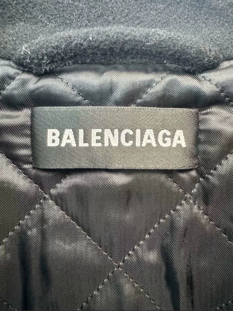 Balenciaga Balenciaga Heavy Black Embroidered Wool Trolley Jacket 2502 Size US M / EU 48-50 / 2 - 4 Thumbnail