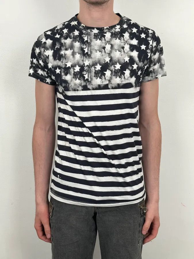 Balmain SS2018 Balmain Black White Star T-Shirt Size US S / EU 44-46 / 1 - 2 Thumbnail