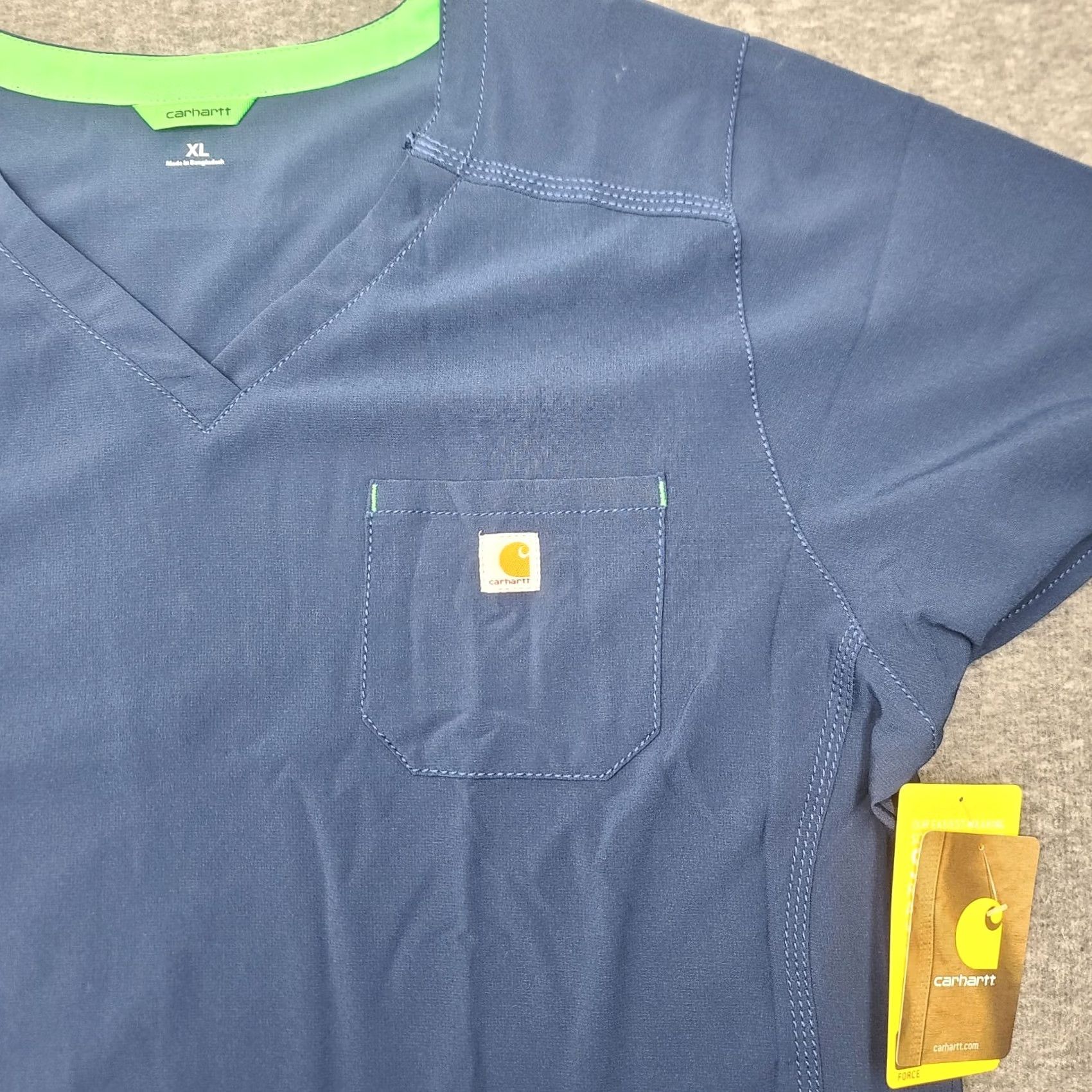 Carhartt VINTAGE Carhartt Liberty Scrub Top Women XL Navy Blue V-Neck Medical Nursing Shirt Force Size XL / US 12-14 / IT 48-50 - 4 Thumbnail