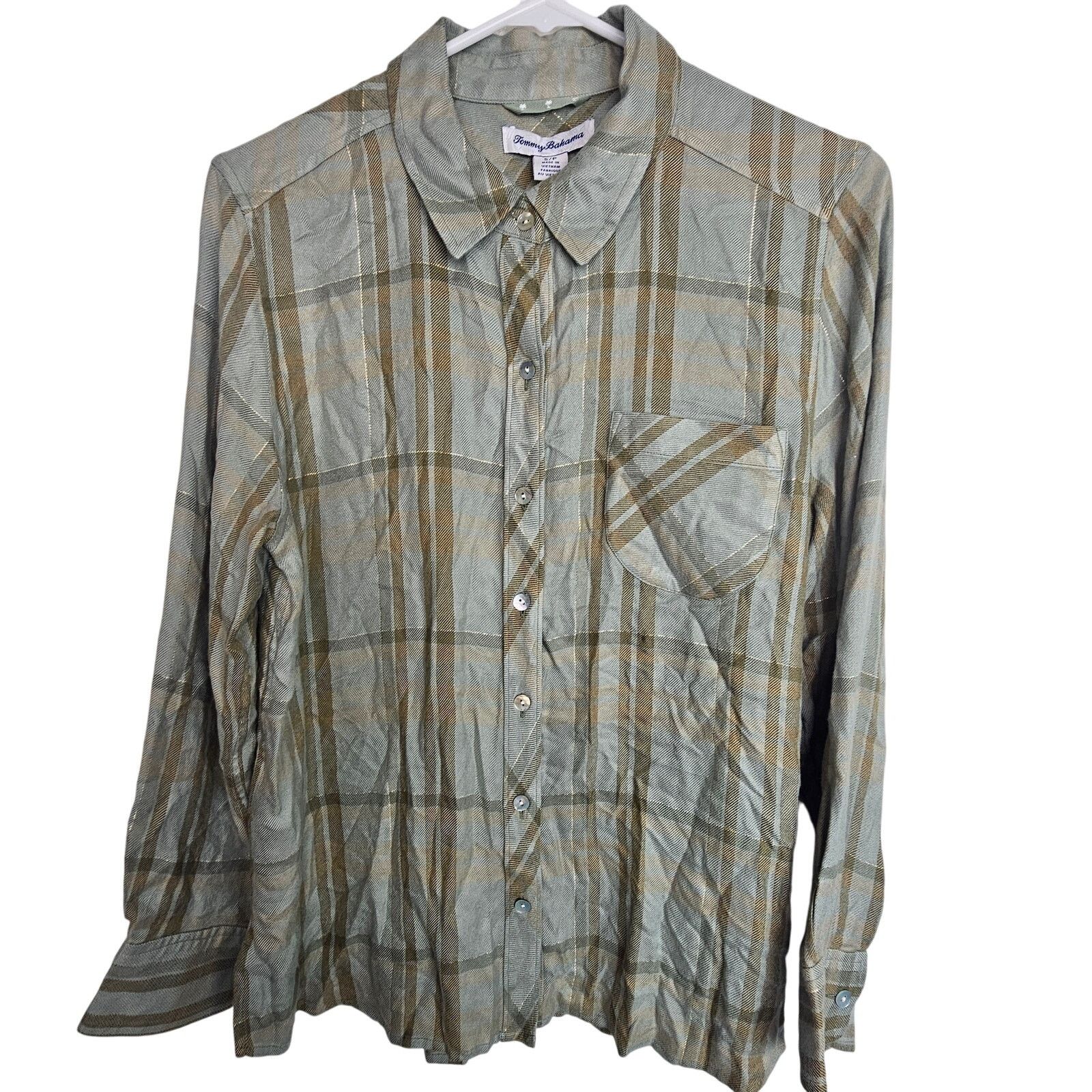 Tommy Bahama Tommy Bahama Seabed Sands Flannel Shirt Coastal Grandma Size S / US 4 / IT 40 - 1 Thumbnail