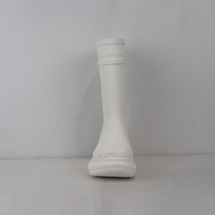 Balenciaga × Crocs o1rshd1 Rubber Croc Boots in White Size US 6 / IT 36 - 5 Thumbnail