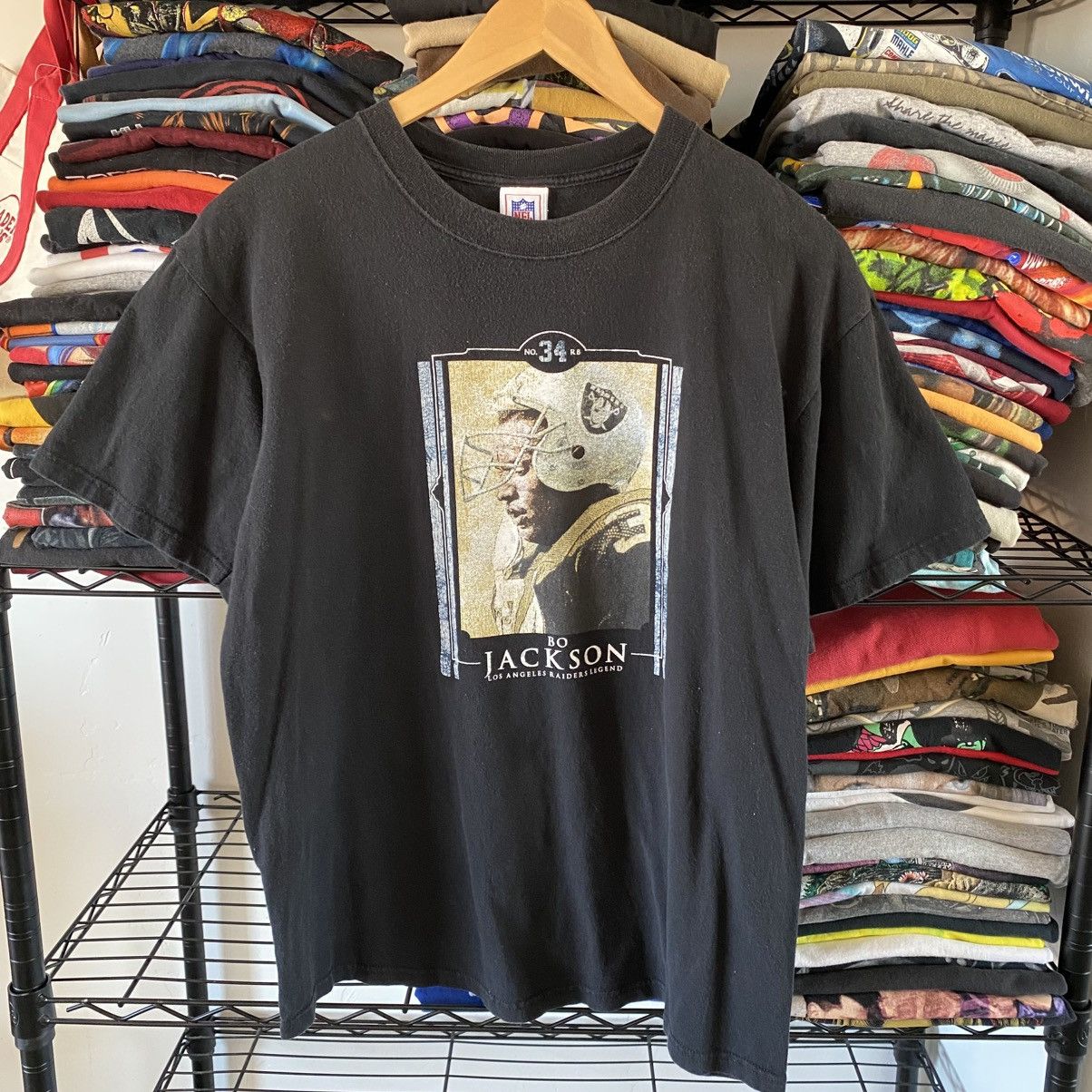 NFL Vintage Los Angeles Raiders T-Shirt Bo Jackson NFL Football Size US L / EU 52-54 / 3 - 1 Thumbnail
