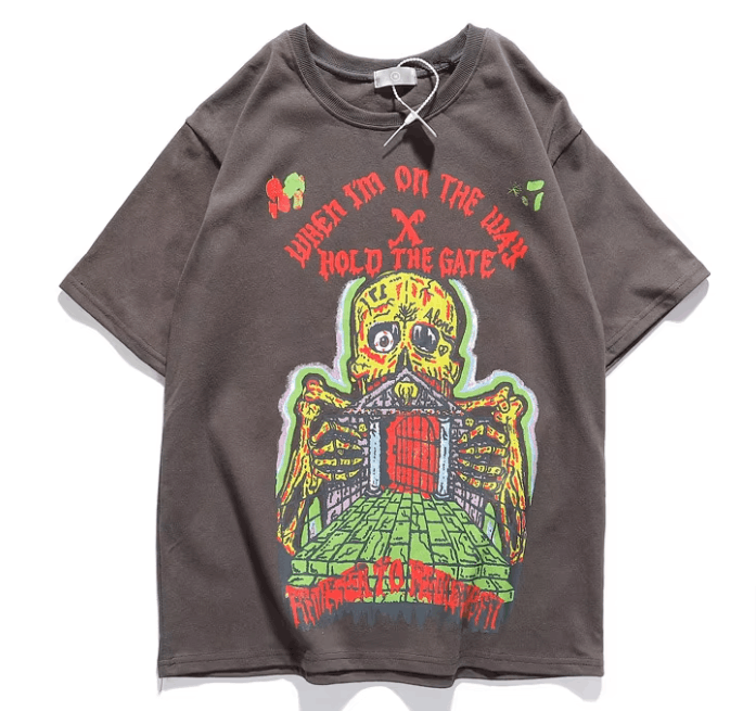 Japanese Brand × Vintage "Skelton of Fire -L" T-shirt Size US L / EU 52-54 / 3 - 1 Thumbnail