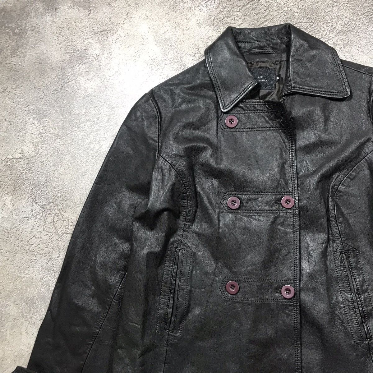 Vintage Vintage 90s Faded Black Double Breasted Jacket Streetwear M Size M / US 6-8 / IT 42-44 - 2 Thumbnail