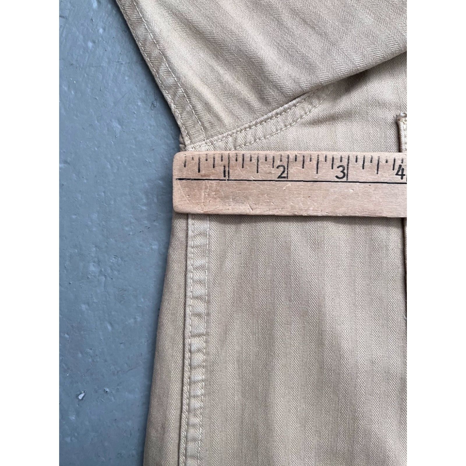 Big John VINTAGE Big John Shirt (Jacket) Men’s M Beige Chore Work Long Jacket HBT Japan Size US M / EU 48-50 / 2 - 4 Thumbnail