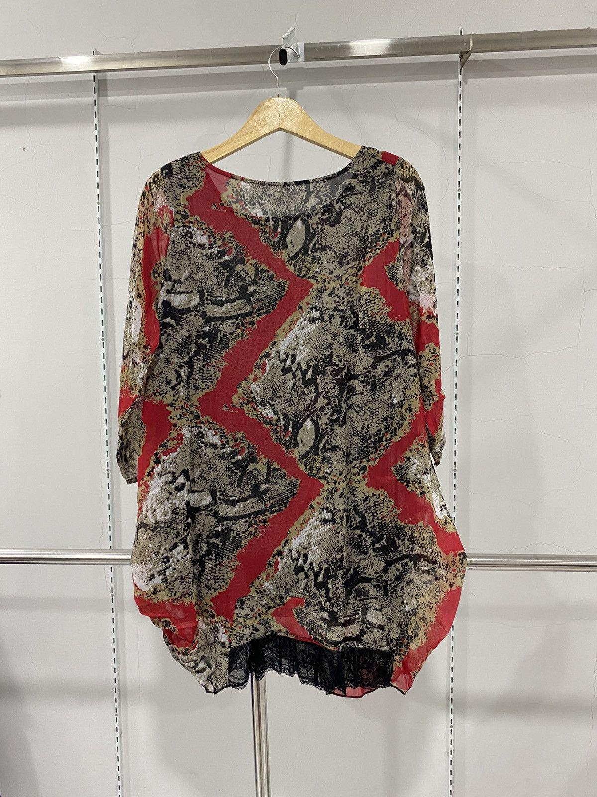 Japanese Brand Japan Snake Abstrak Patern Oversize Blouse Size XL / US 12-14 / IT 48-50 - 2 Thumbnail