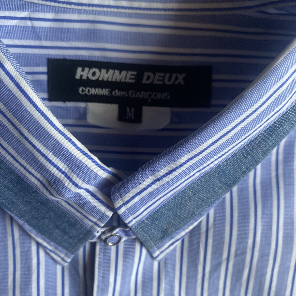 Comme des Garcons Blue Stripes Slim Fit Shirt Size US M / EU 48-50 / 2 - 5 Thumbnail