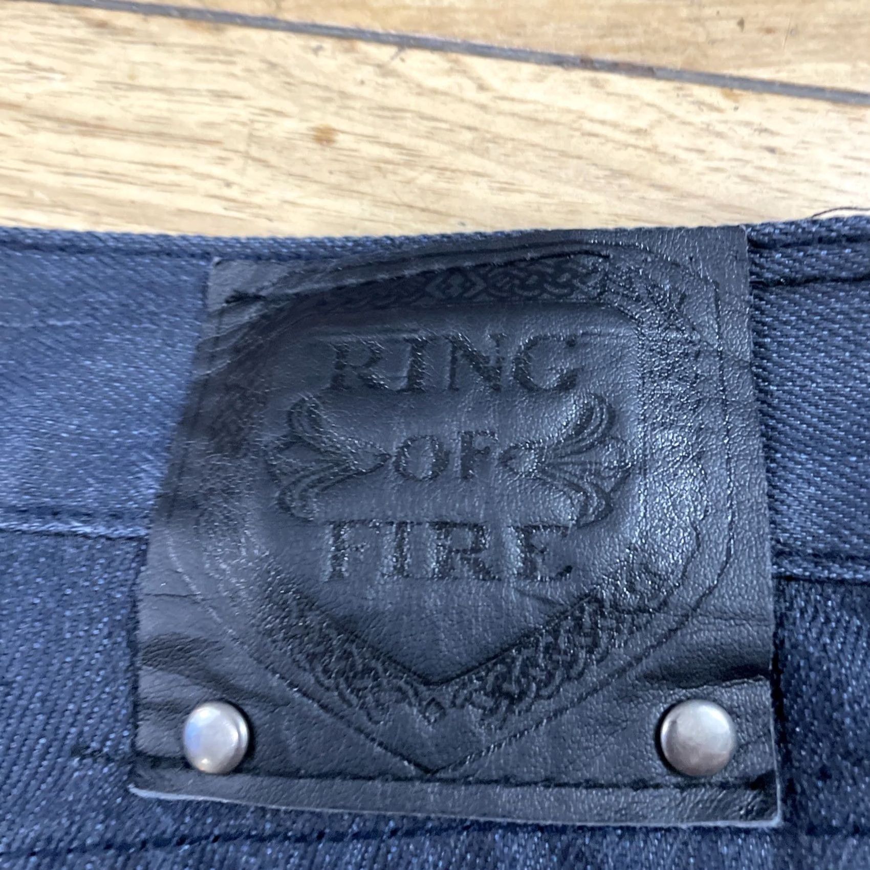 Ring Of Fire RING OF FIRE Men Jeans 36x30 Slim Straight LA Denim Dark Blue Zip Pockets Rocker" Size US 36 / EU 52 - 6 Thumbnail